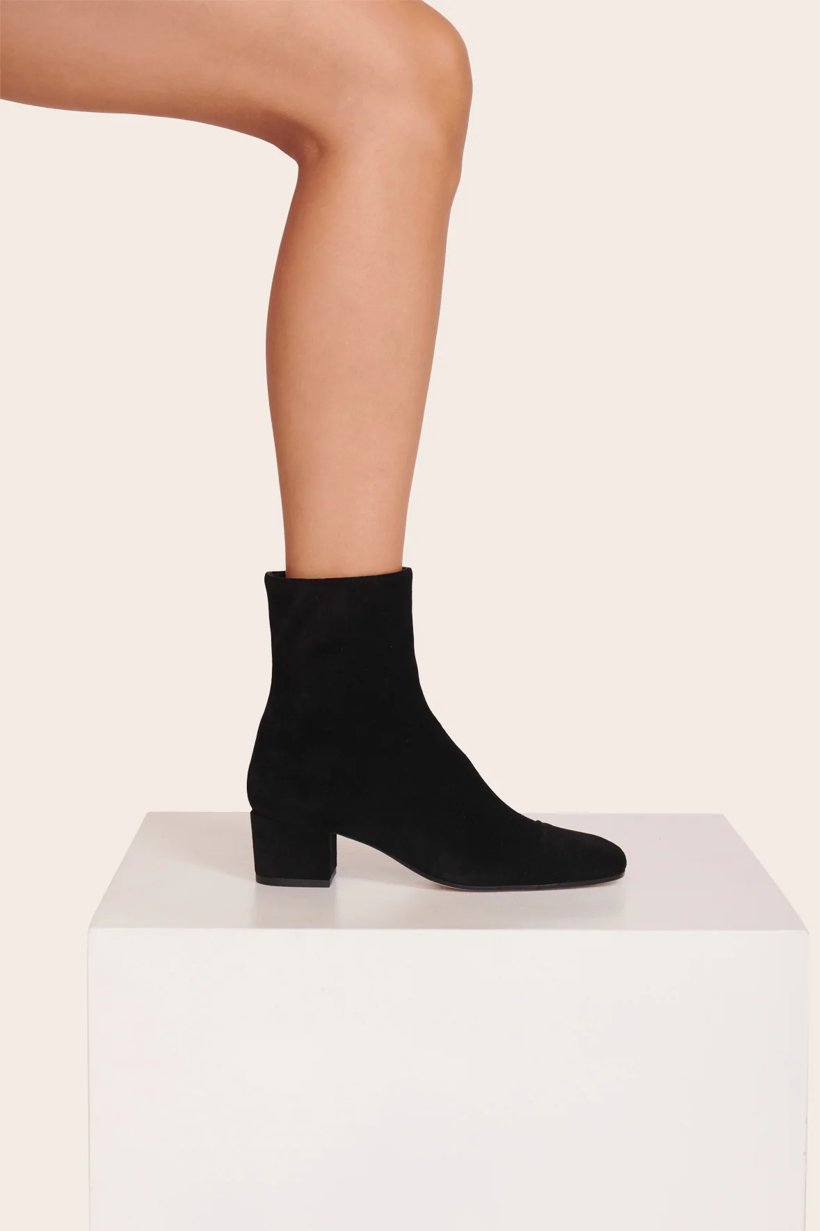 AIMEE SHORT BOOT | BLACK SUEDE - Image 4