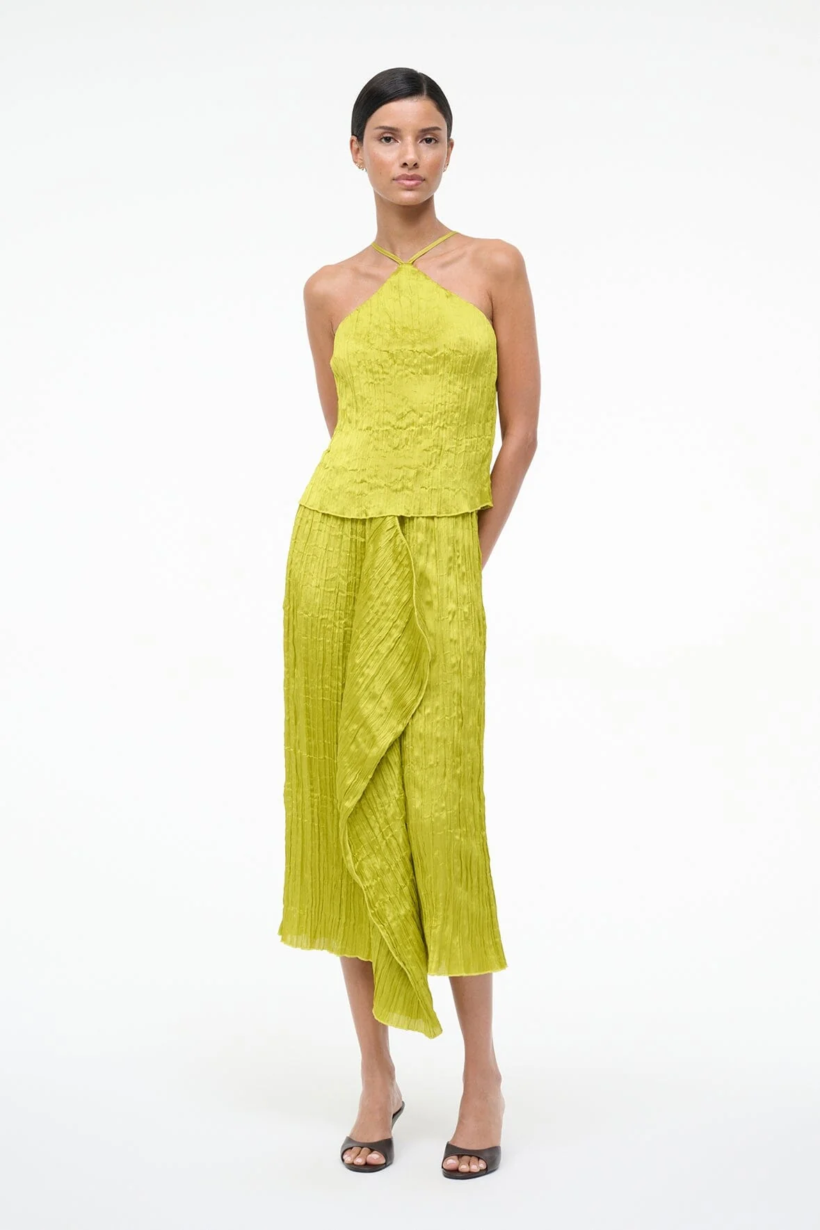 AKARI TOP | CHARTREUSE PLISSE - Image 4