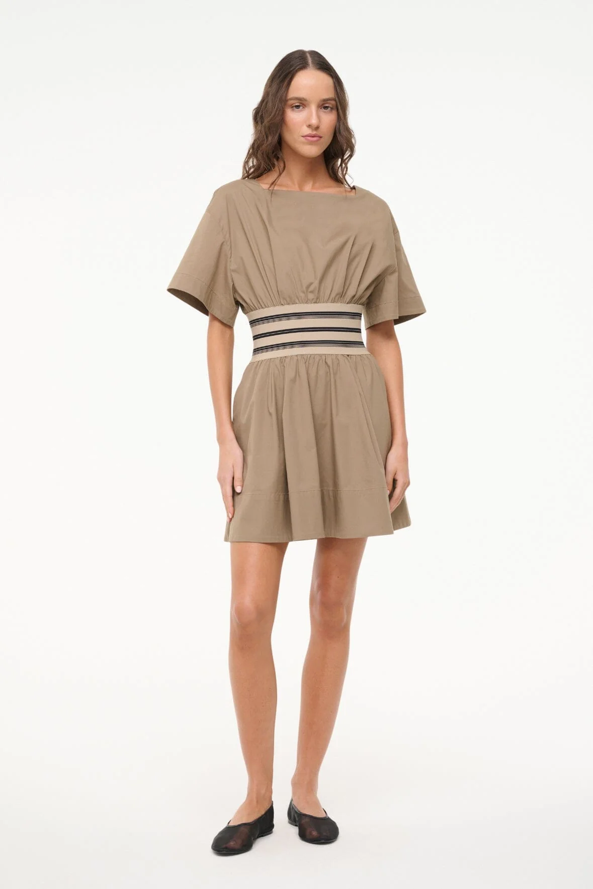 AMY MINI DRESS | TAUPE
