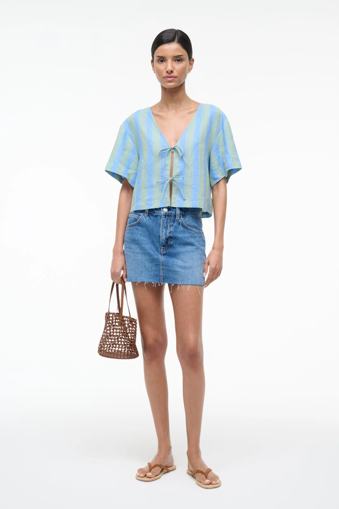 AVA LINEN TOP | SEAPORT STRIPE - Image 2