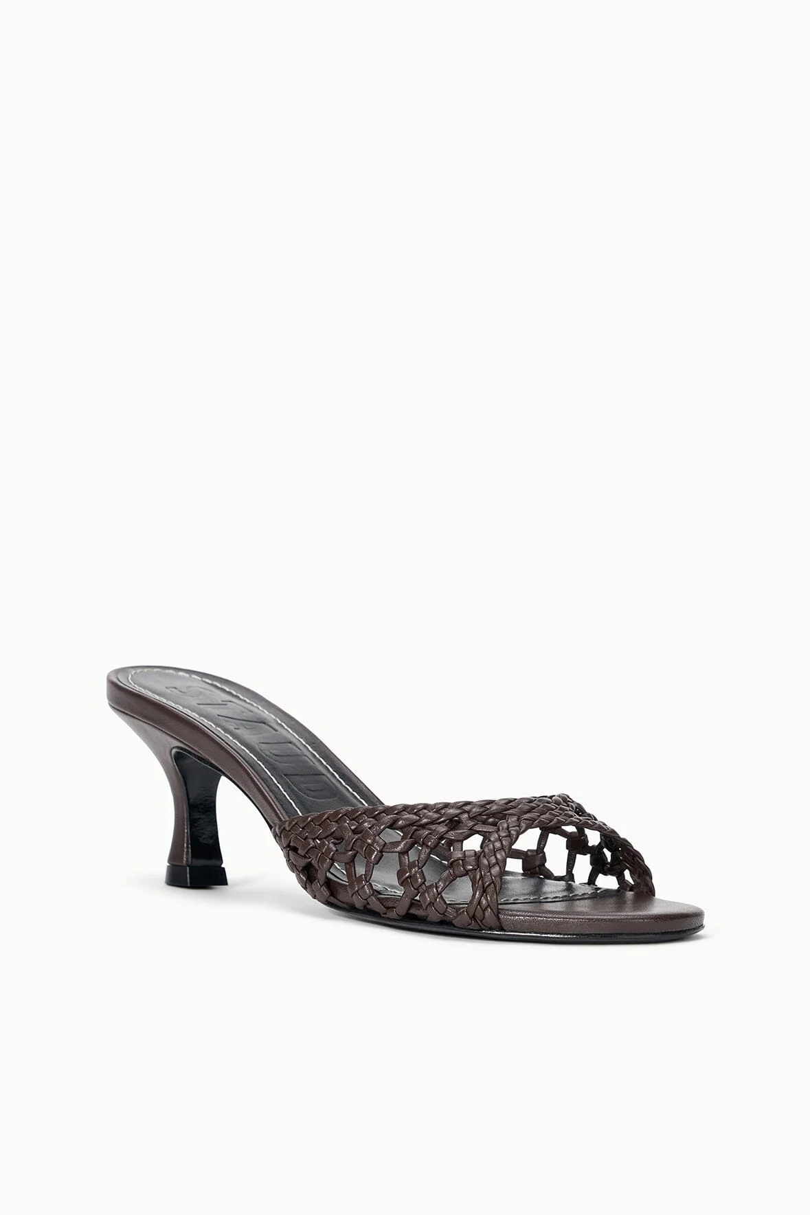 BRIGITTE LEATHER MULE | ESPRESSO KNOTTED - Image 3