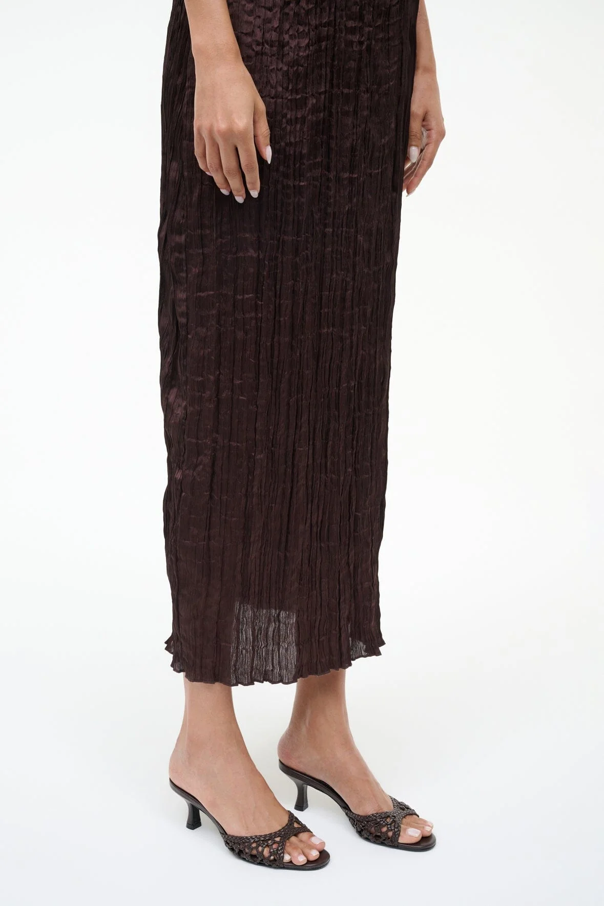 BRIGITTE LEATHER MULE | ESPRESSO KNOTTED - Image 4