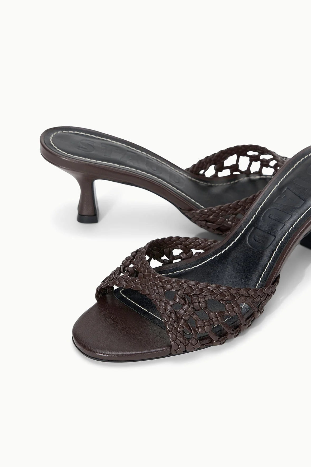 BRIGITTE LEATHER MULE | ESPRESSO KNOTTED - Image 6