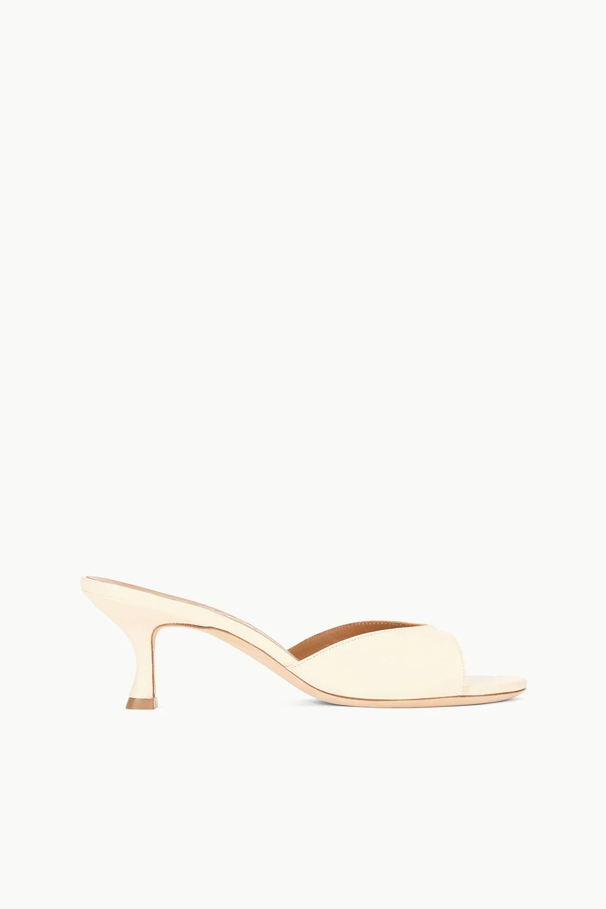 BRIGITTE LEATHER MULE | CREAM