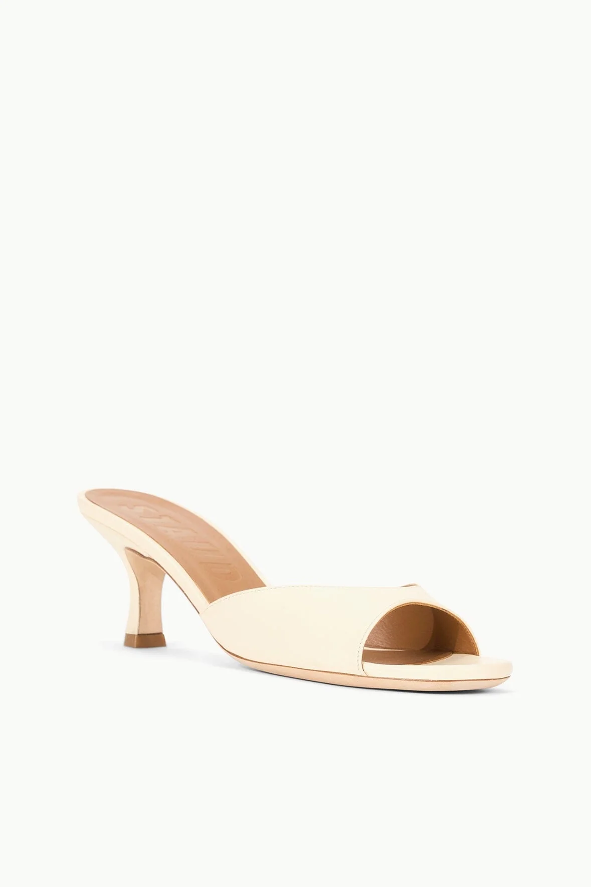 BRIGITTE LEATHER MULE | CREAM - Image 3
