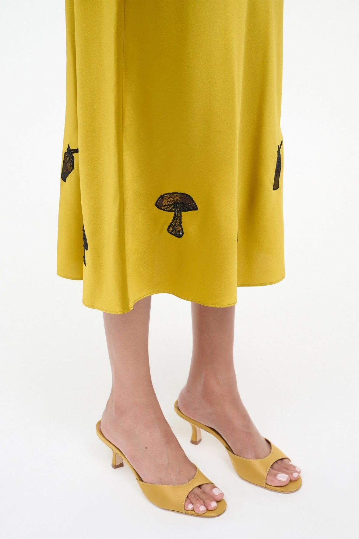 BRIGITTE SATIN MULE | GOLDENROD - Image 4