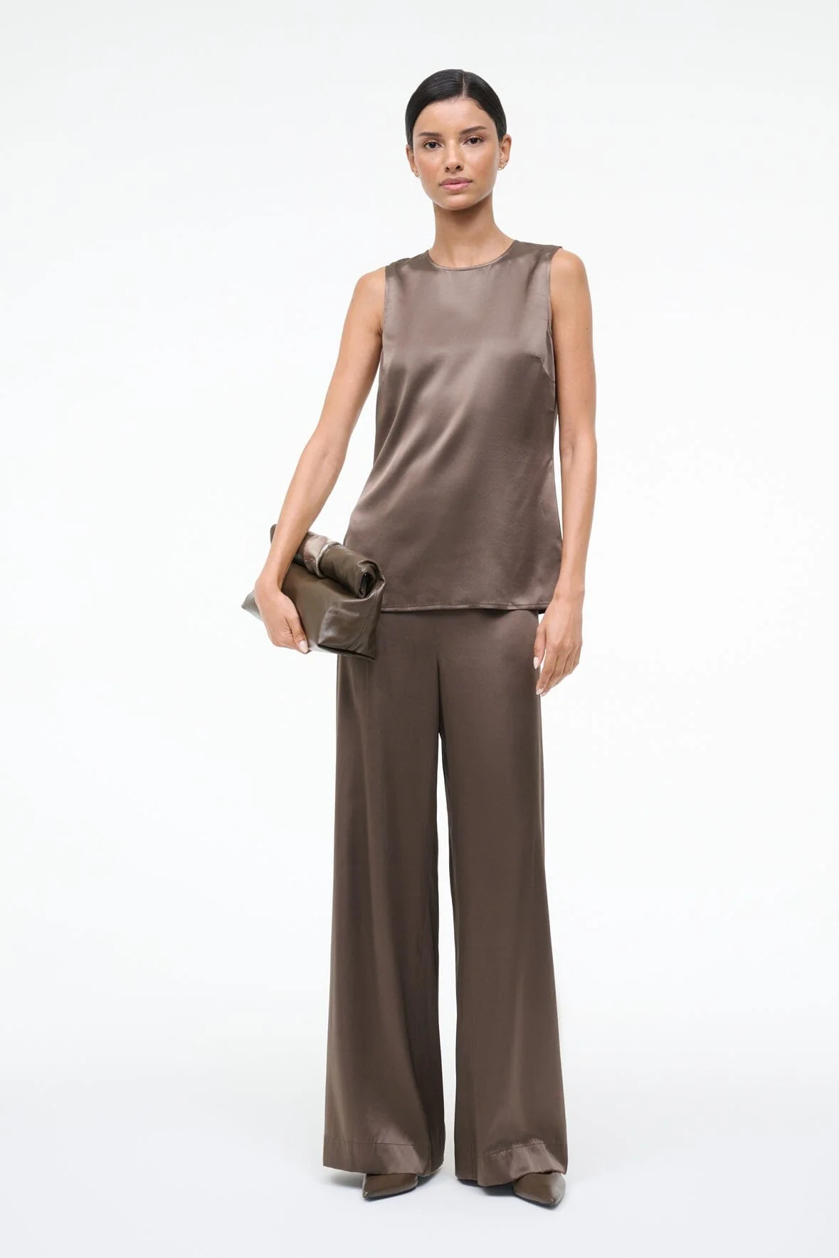 BRONTE SILK TOP | TRUFFLE - Image 4
