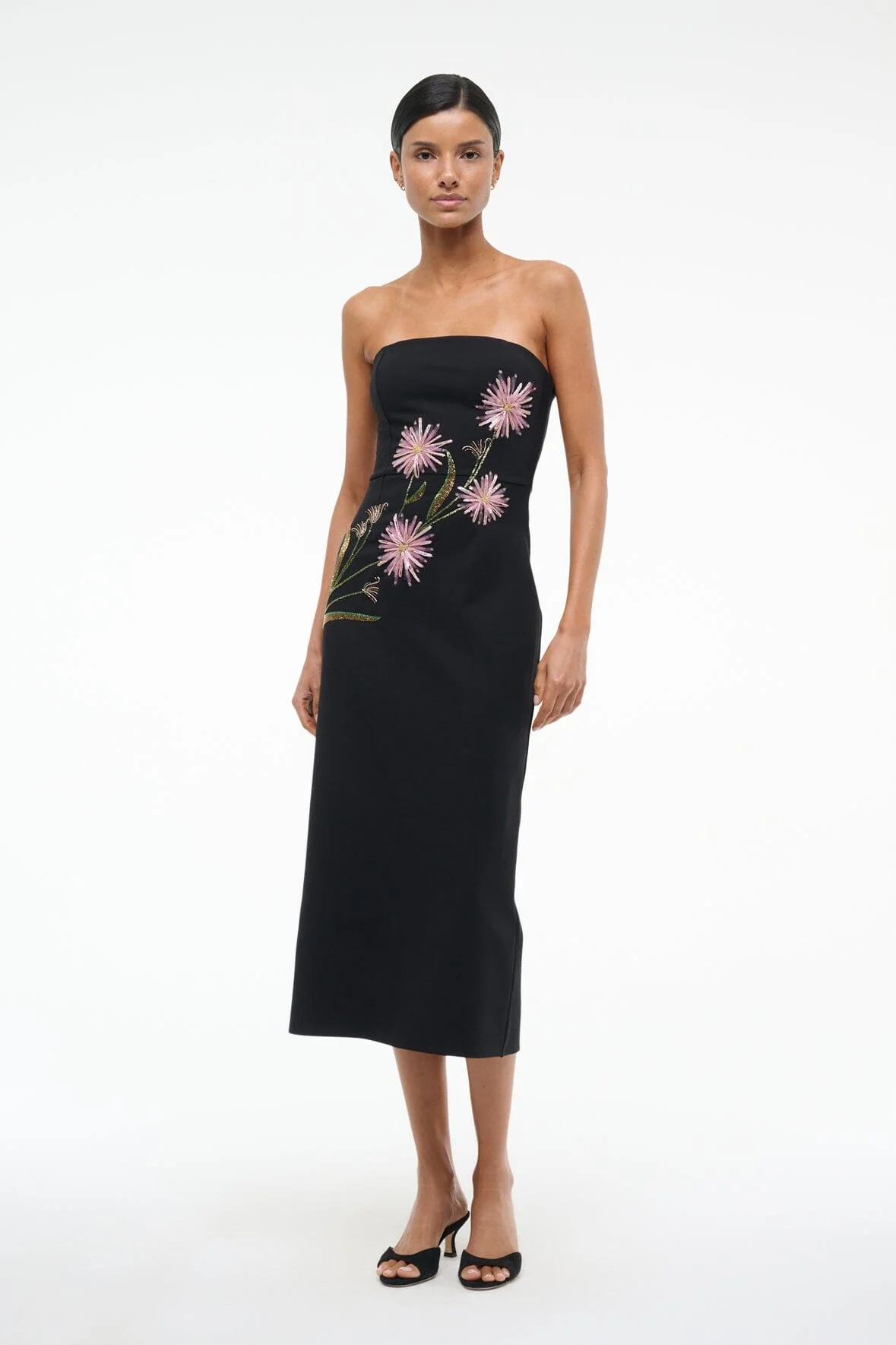BROOKE DRESS | DAHLIA DAYDREAM BLACK