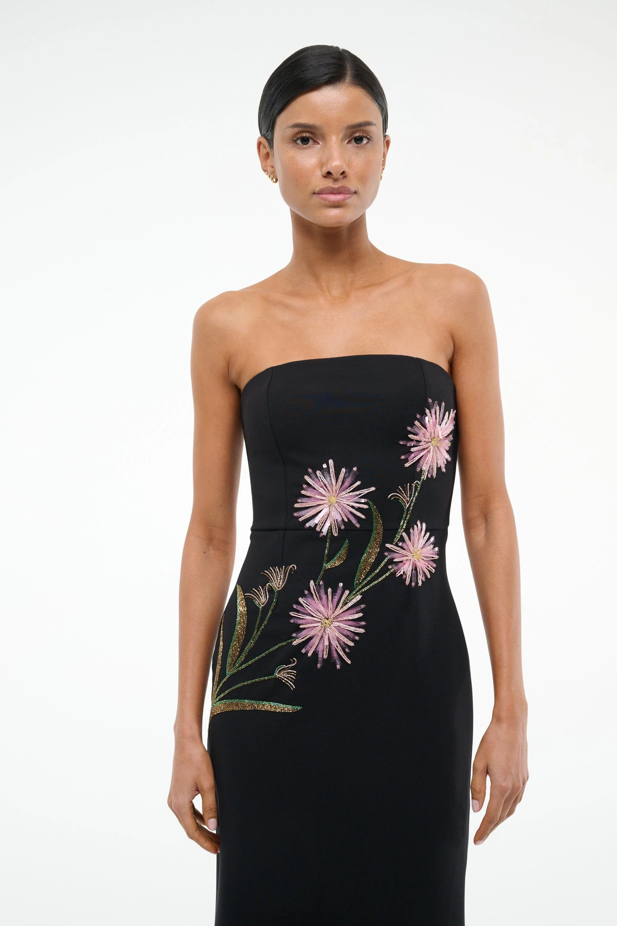BROOKE DRESS | DAHLIA DAYDREAM BLACK - Image 2