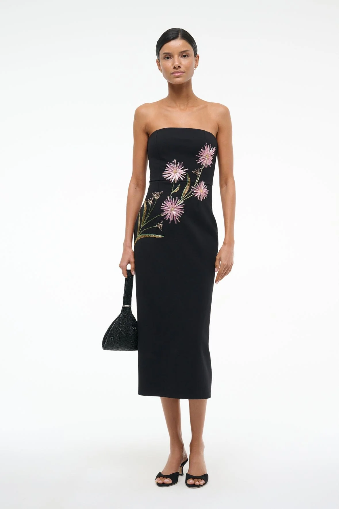 BROOKE DRESS | DAHLIA DAYDREAM BLACK - Image 4