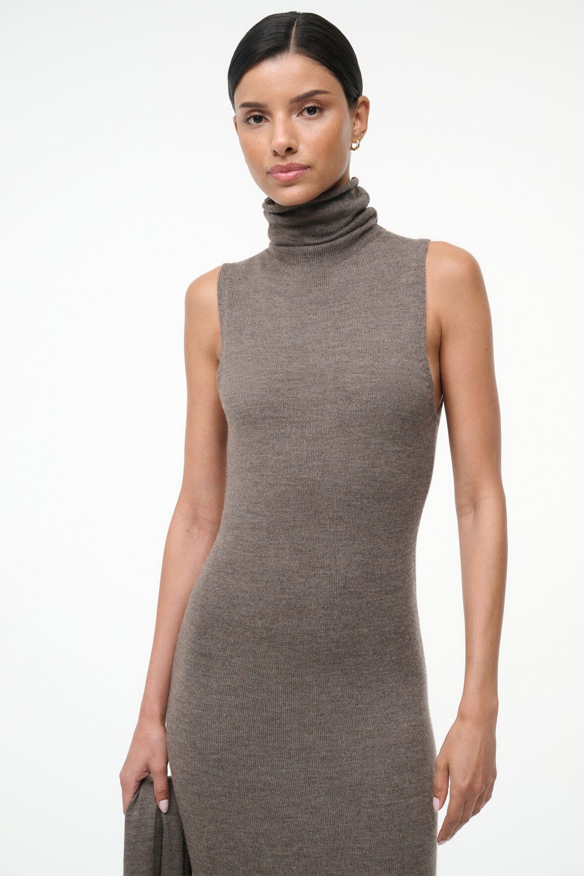CANAL MIDI DRESS | TRUFFLE - Image 2