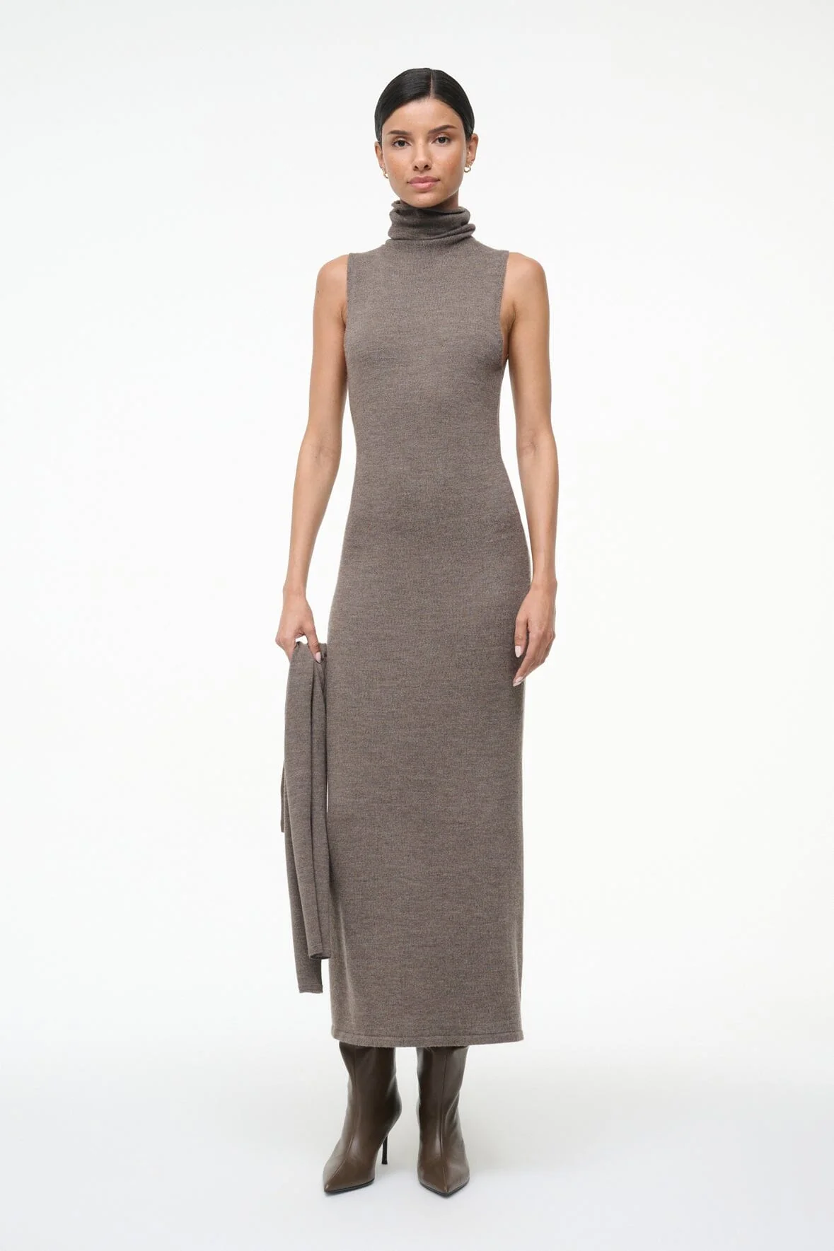 CANAL MIDI DRESS | TRUFFLE - Image 3