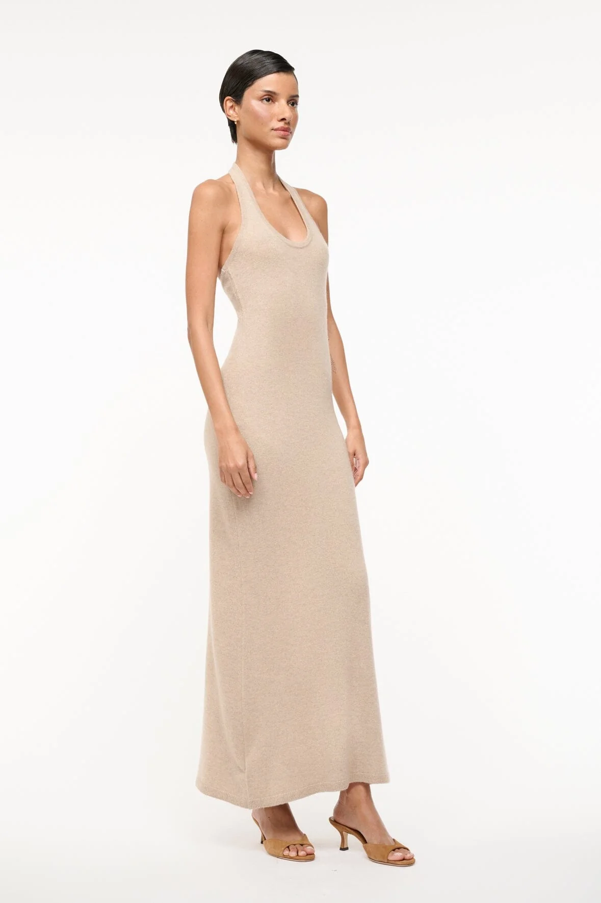CANELA CASHMERE DRESS | STONE - Image 2
