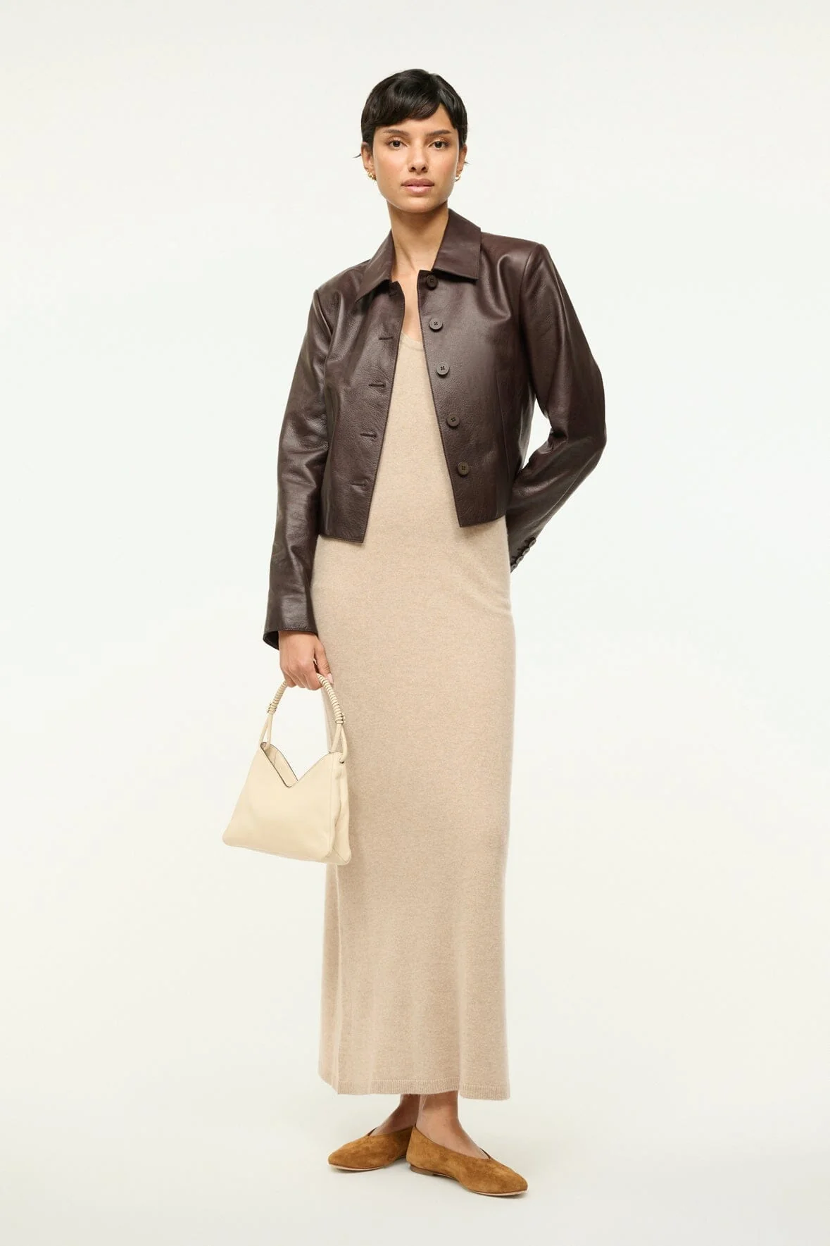 CANELA CASHMERE DRESS | STONE - Image 6