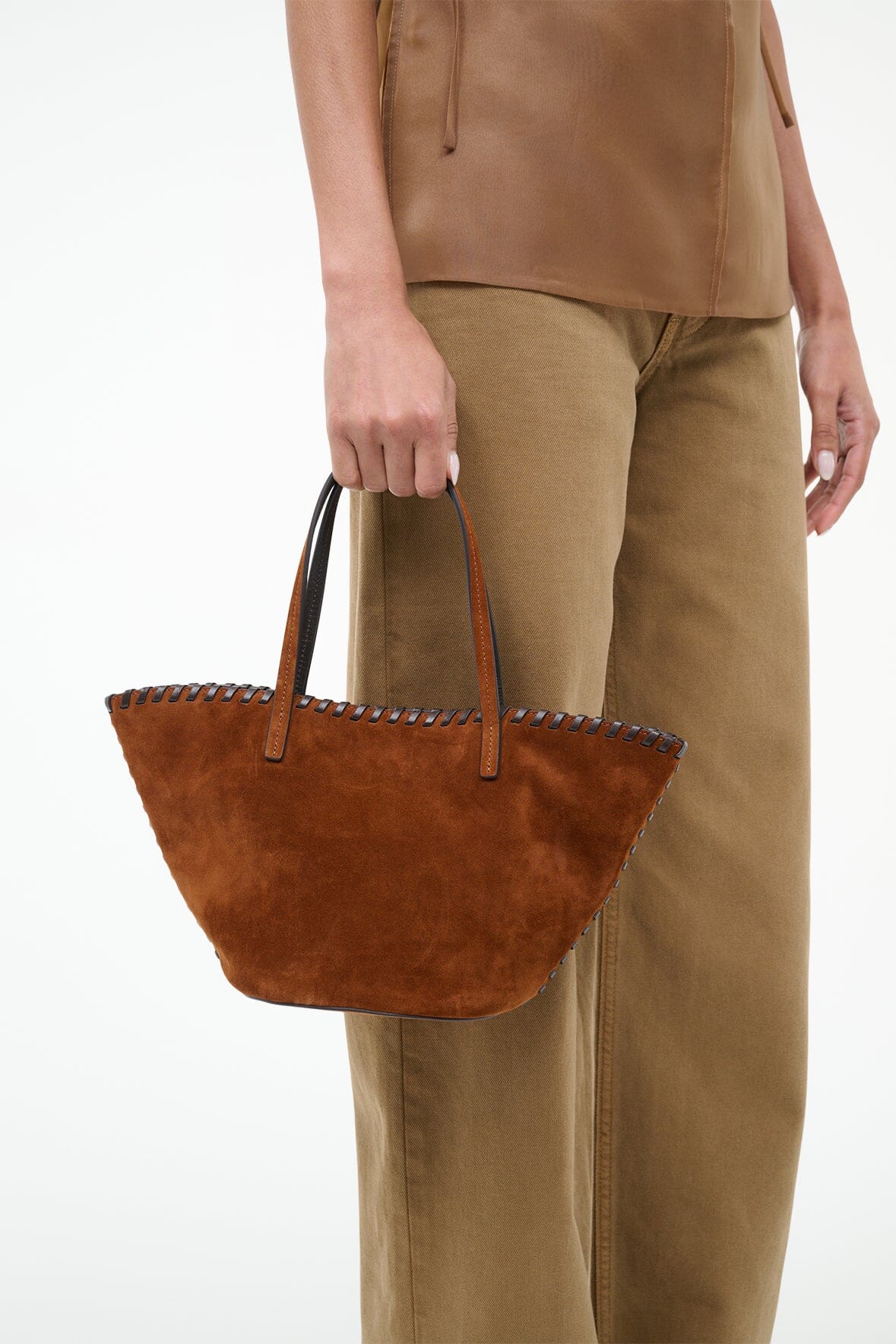 CARO BUCKET BAG | TABAC SUEDE ESPRESSO - Image 6