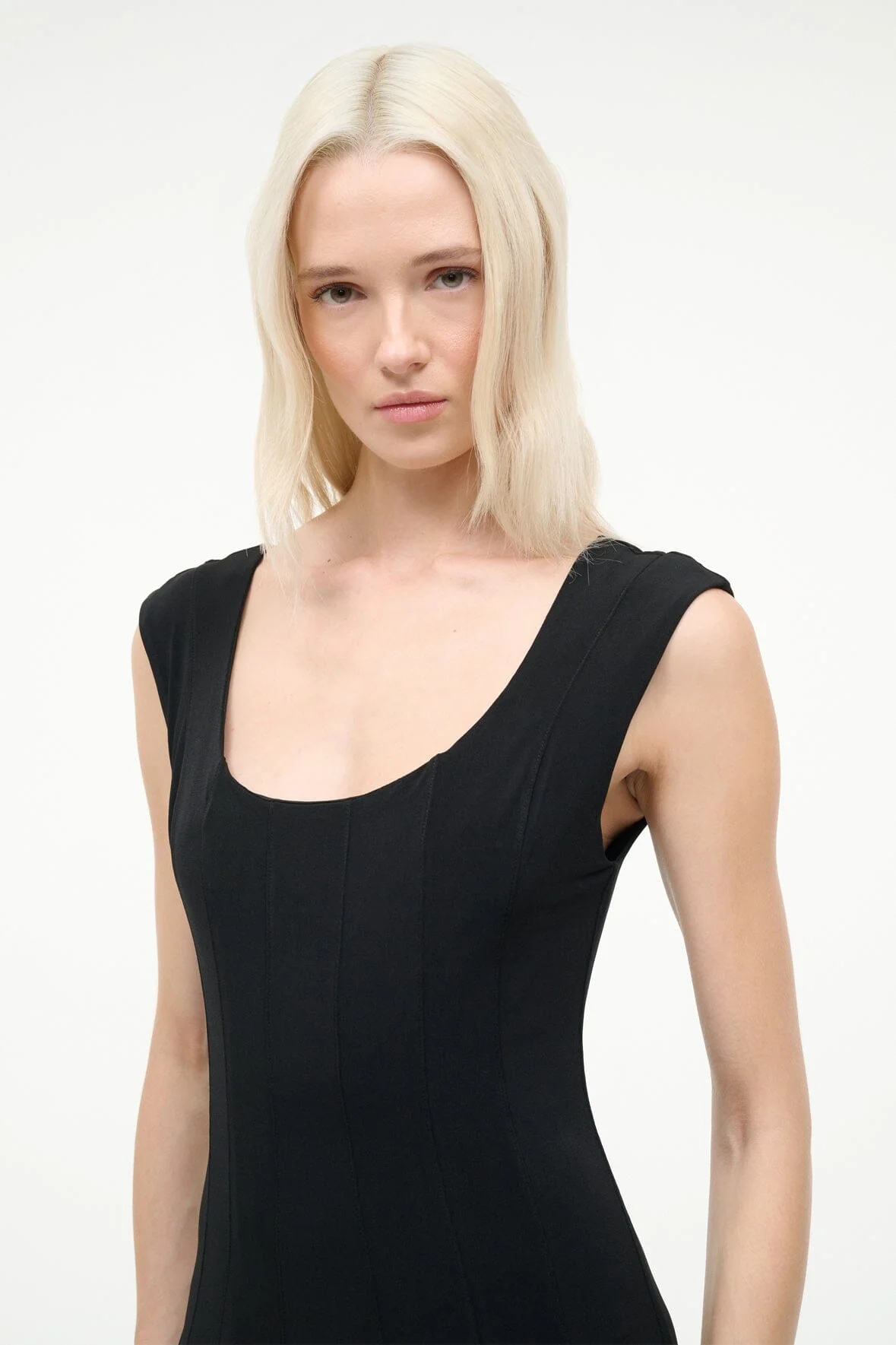 CHARLOTTE JERSEY DRESS | BLACK - Image 4