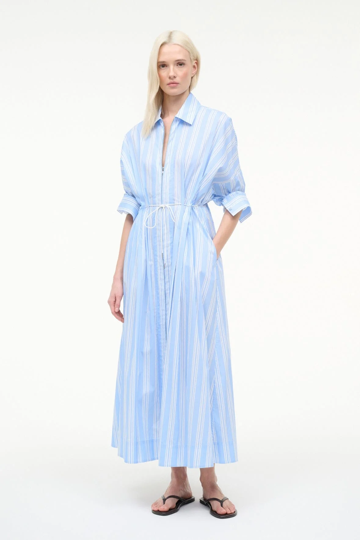 CHI MIDI DRESS | VENTURA STRIPE - Image 3