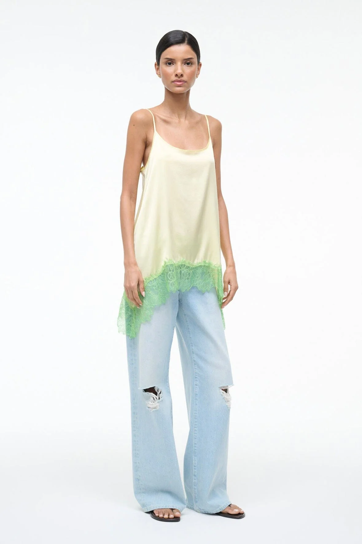 CHLOE SILK CAMI | KEY LIME SPROUT - Image 3