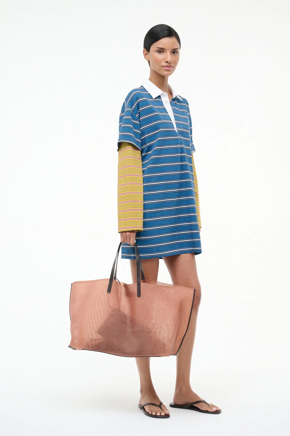 CHRISTOS LARGE MESH TOTE | CAMEL - Image 6
