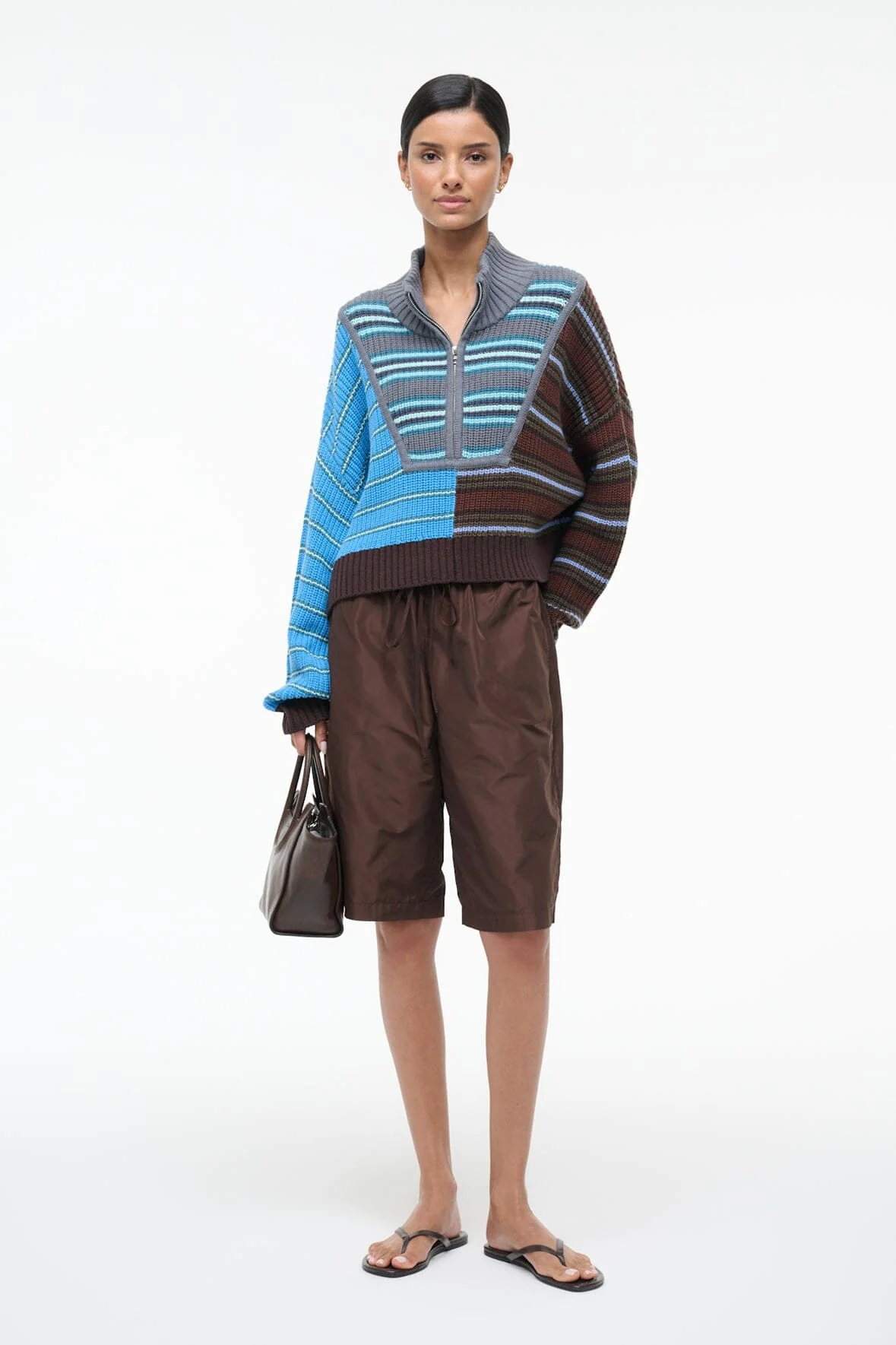 CROPPED HAMPTON SWEATER | ZUMA STRIPE MULTI - Image 2