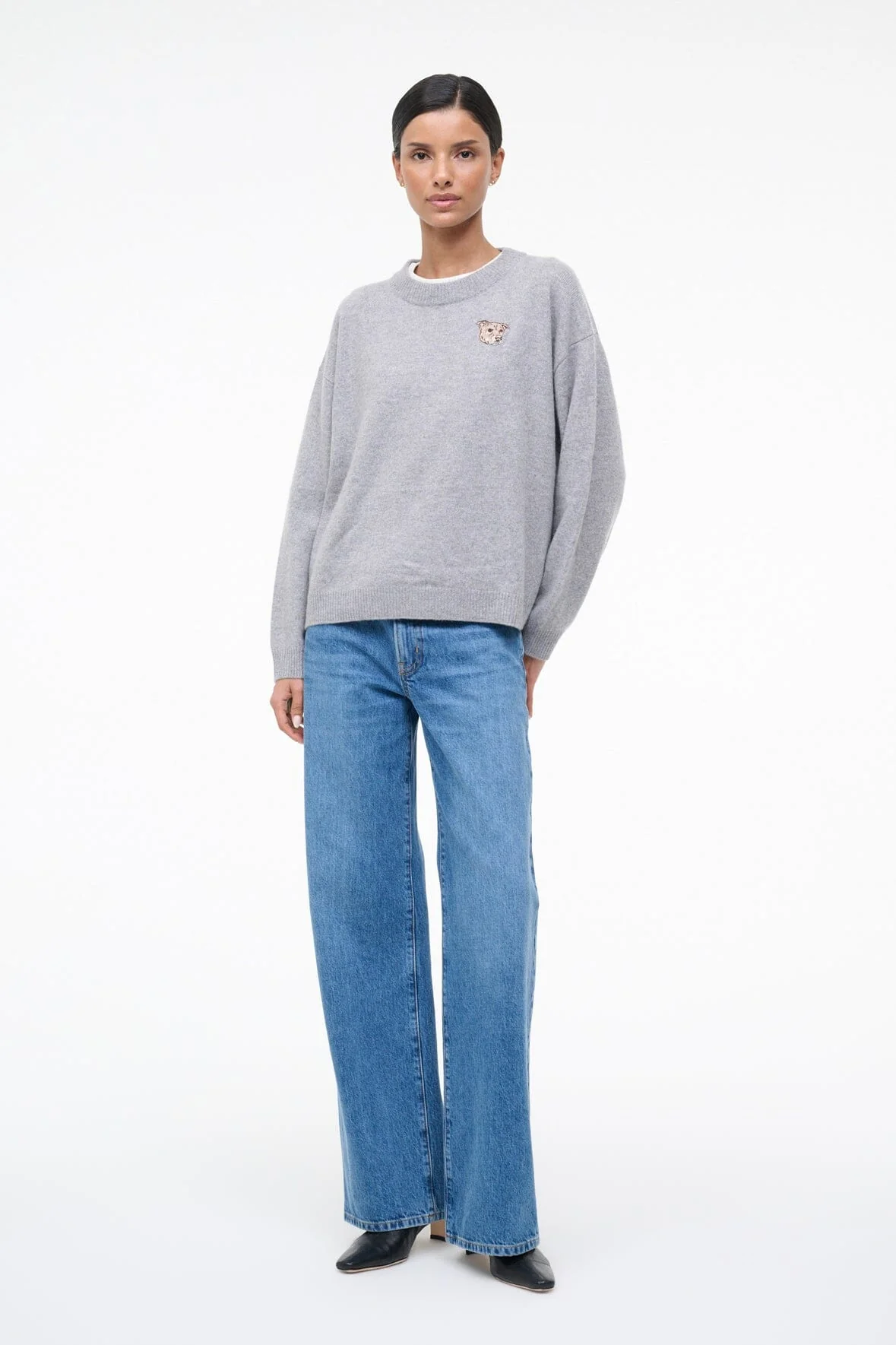 CUSTOM STAUD x C.BONZ SERRANO CASHMERE SWEATER | HEATHER GREY - Image 3