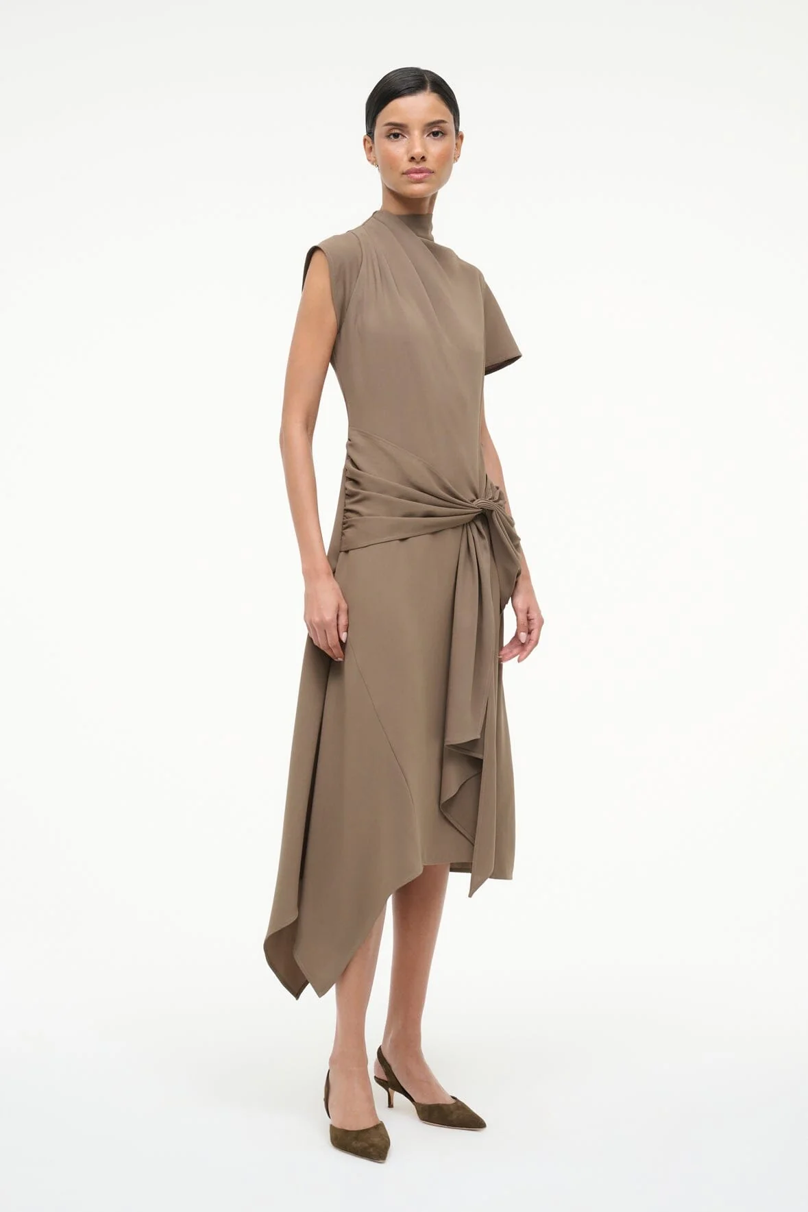 DAVINA DRESS | TRUFFLE - Image 2