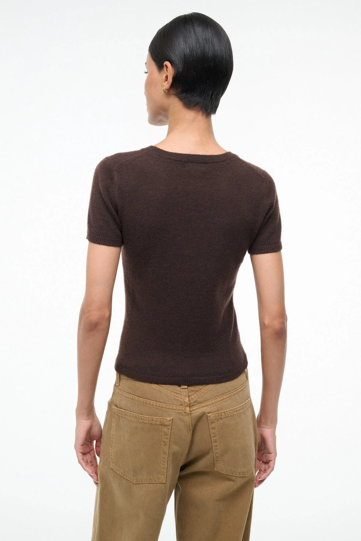 EASY CASHMERE TEE | DARK CHOCOLATE - Image 3