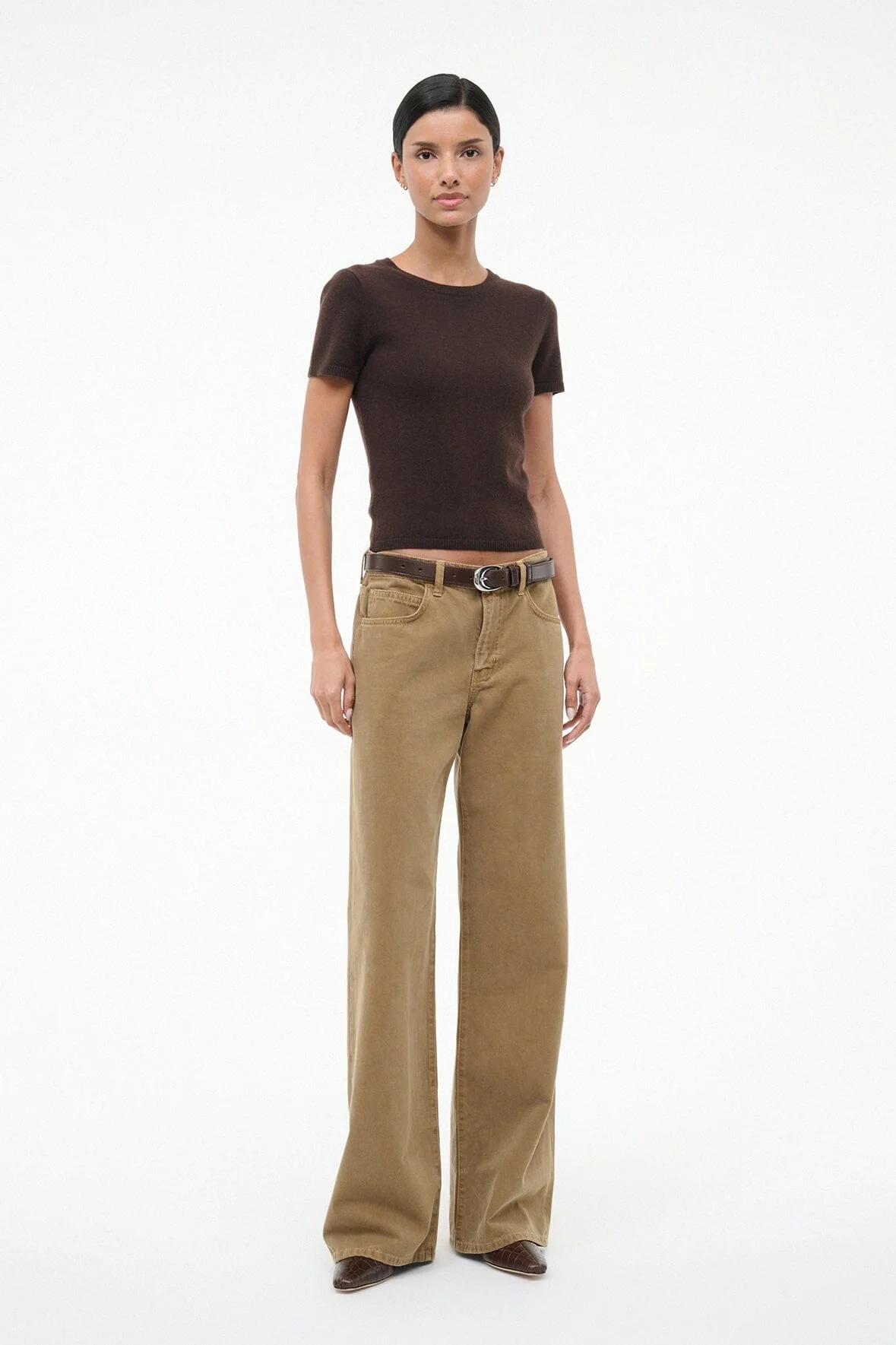 EASY CASHMERE TEE | DARK CHOCOLATE - Image 5