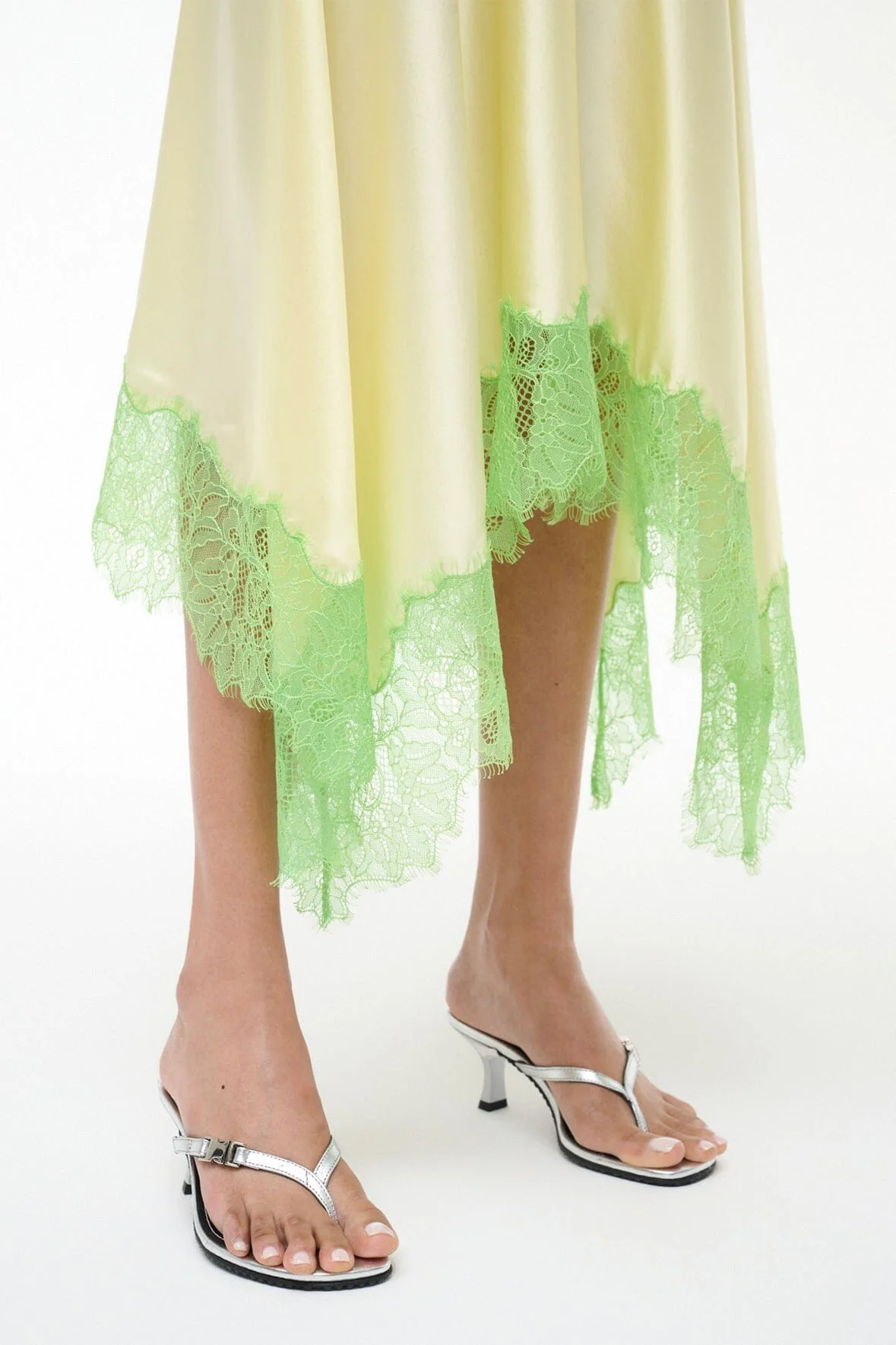 ELIRA SILK DRESS | KEY LIME SPROUT - Image 3