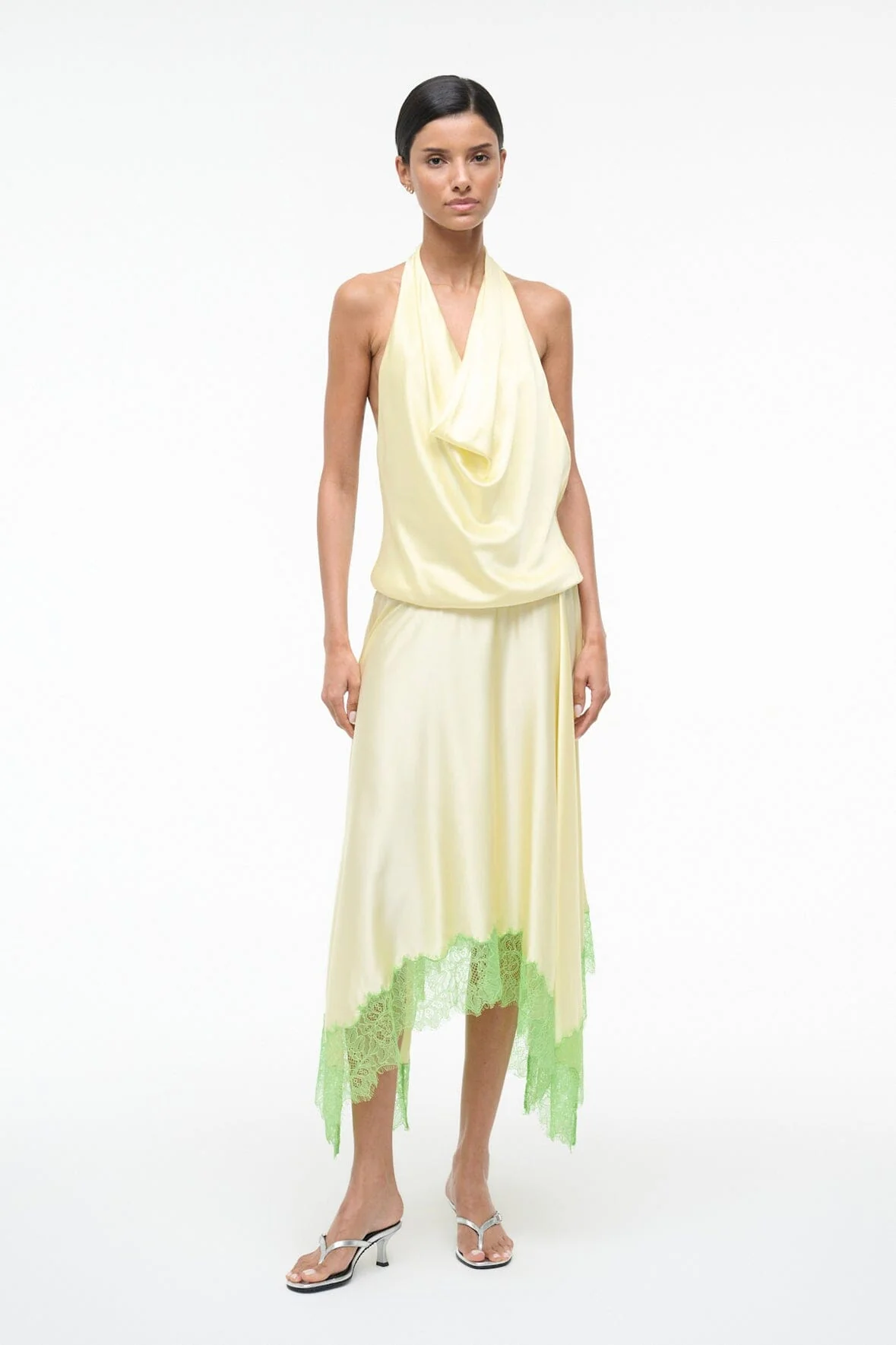 ELIRA SILK DRESS | KEY LIME SPROUT - Image 6