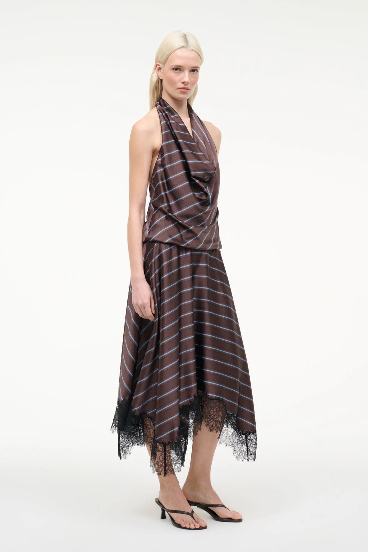 ELIRA SILK DRESS | REDONDO STRIPE - Image 3