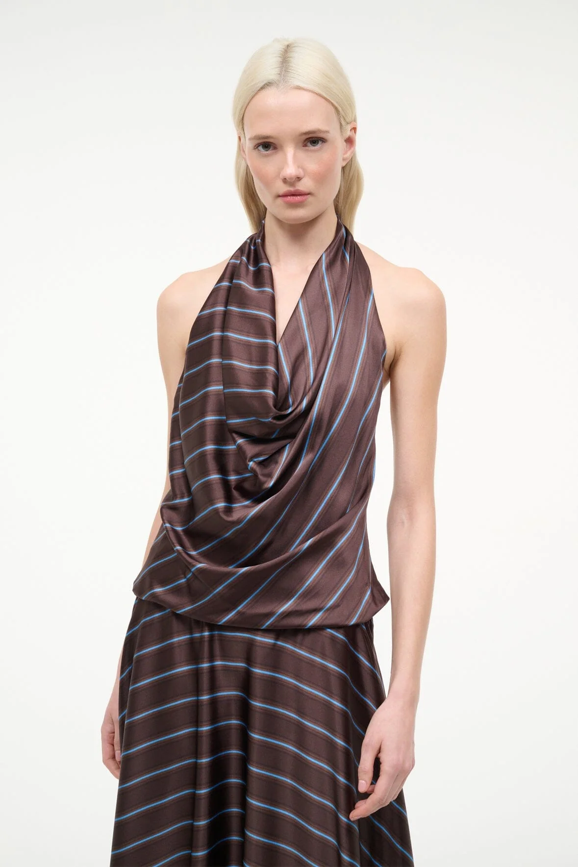 ELIRA SILK DRESS | REDONDO STRIPE - Image 4