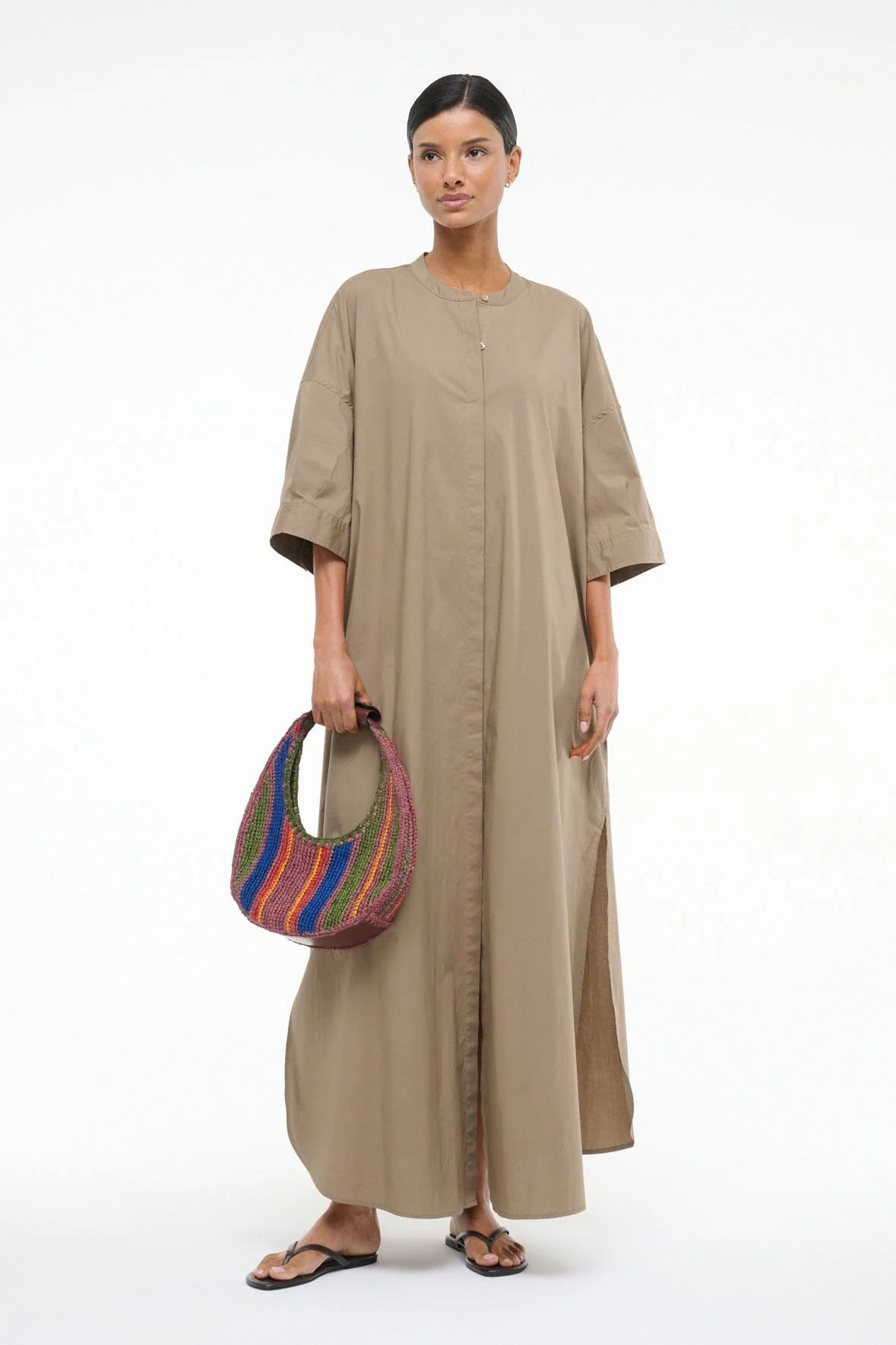 ENZO MAXI DRESS | TAUPE - Image 3
