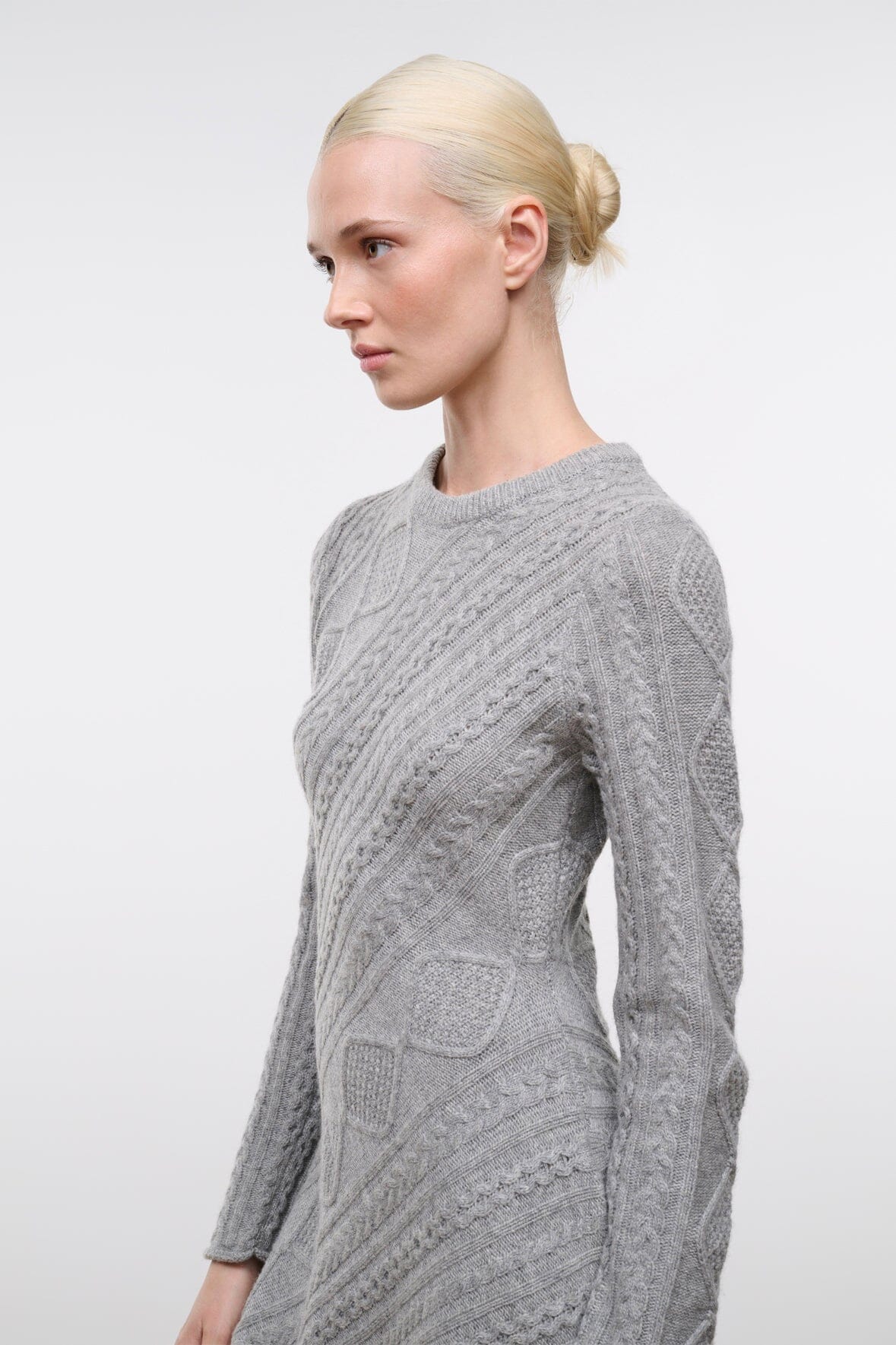EVA SWEATER DRESS | HEATHER GREY - Image 2