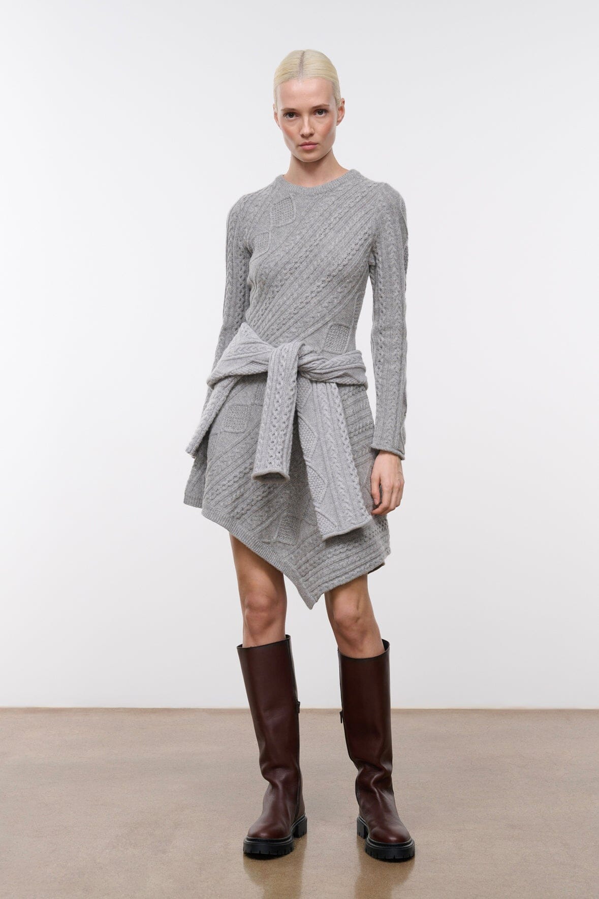EVA SWEATER DRESS | HEATHER GREY - Image 3