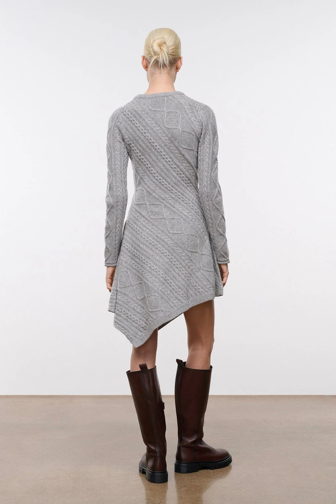 EVA SWEATER DRESS | HEATHER GREY - Image 5