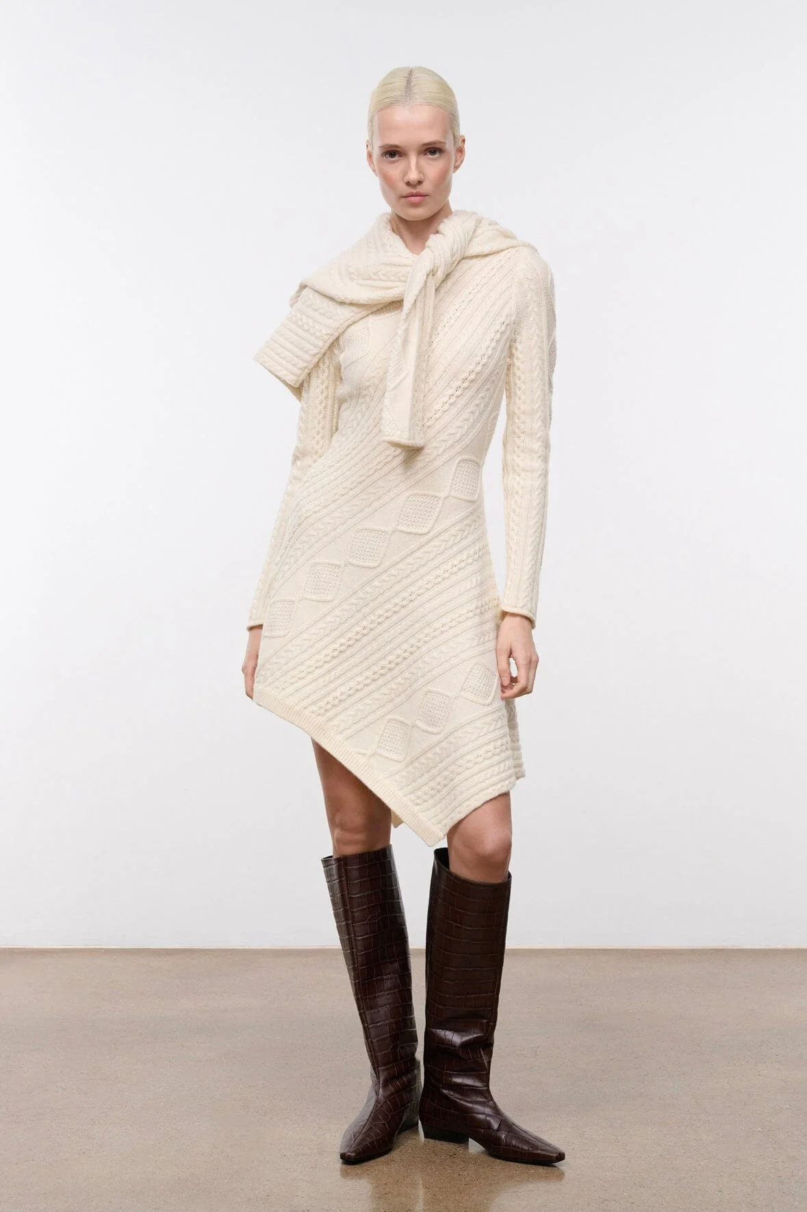 EVA SWEATER DRESS | IVORY - Image 4