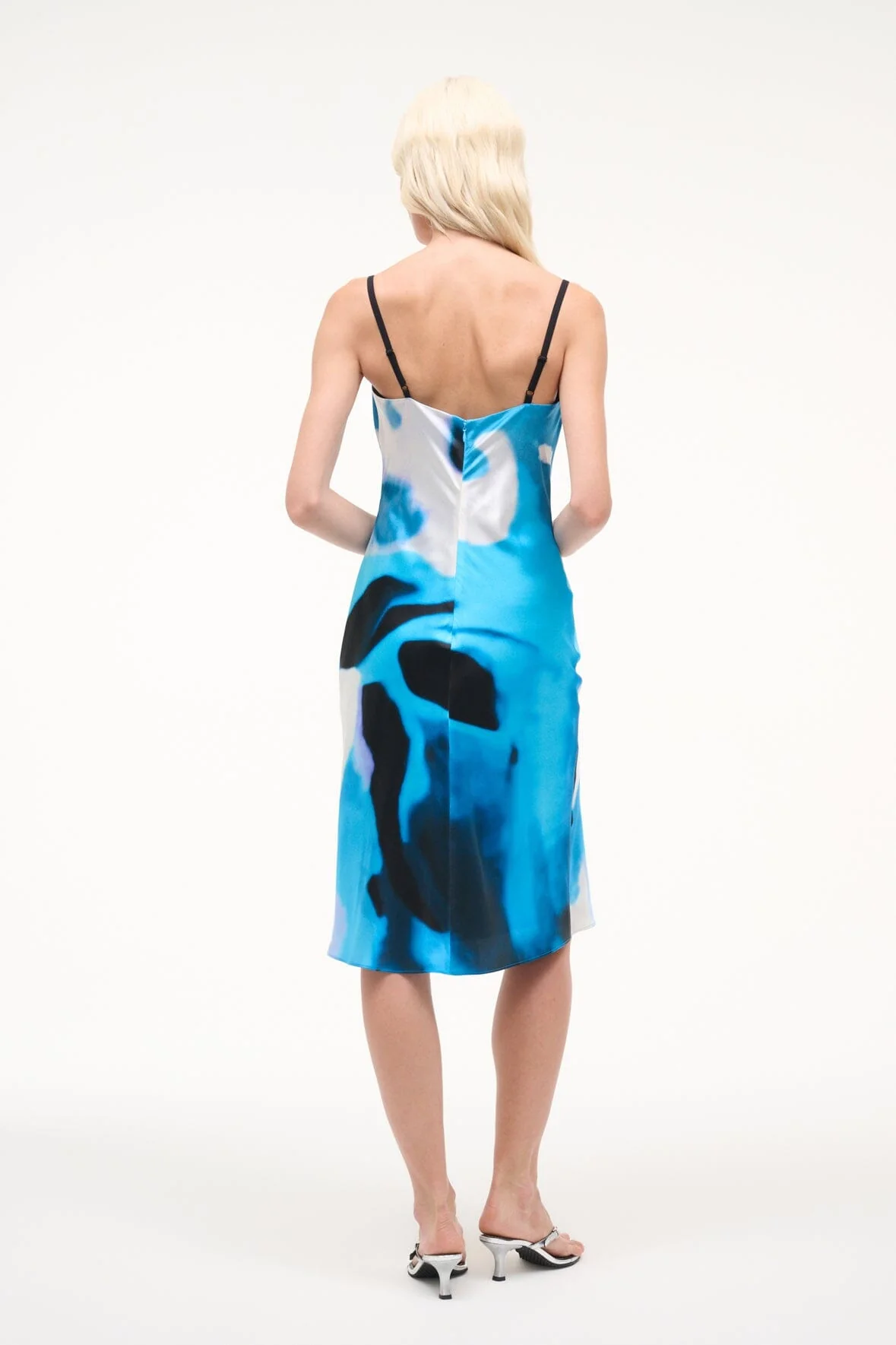 EVANGELINE SILK DRESS | BLUE HAZE - Image 3