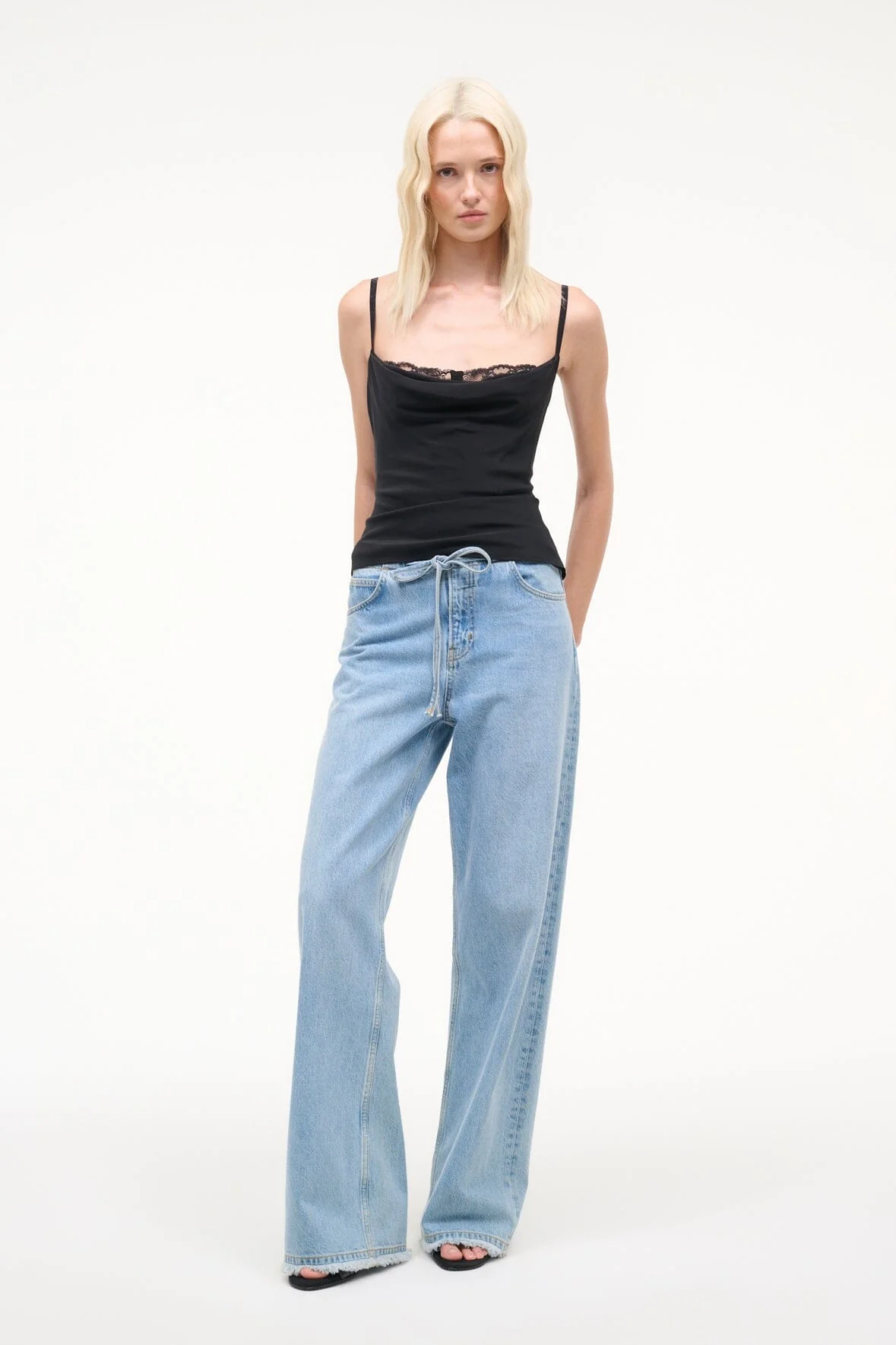 EVANGELINE SILK TOP | BLACK - Image 2