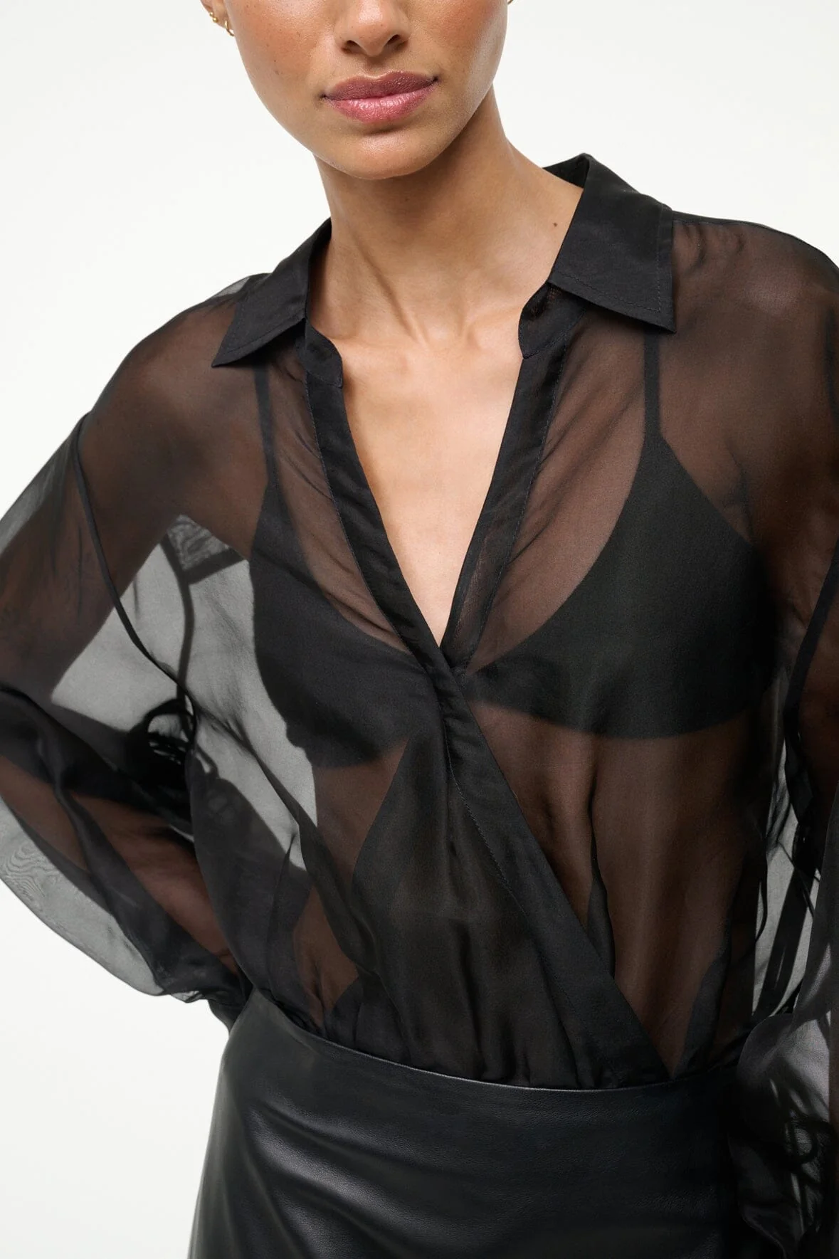 EVE SILK BODYSUIT | BLACK - Image 3
