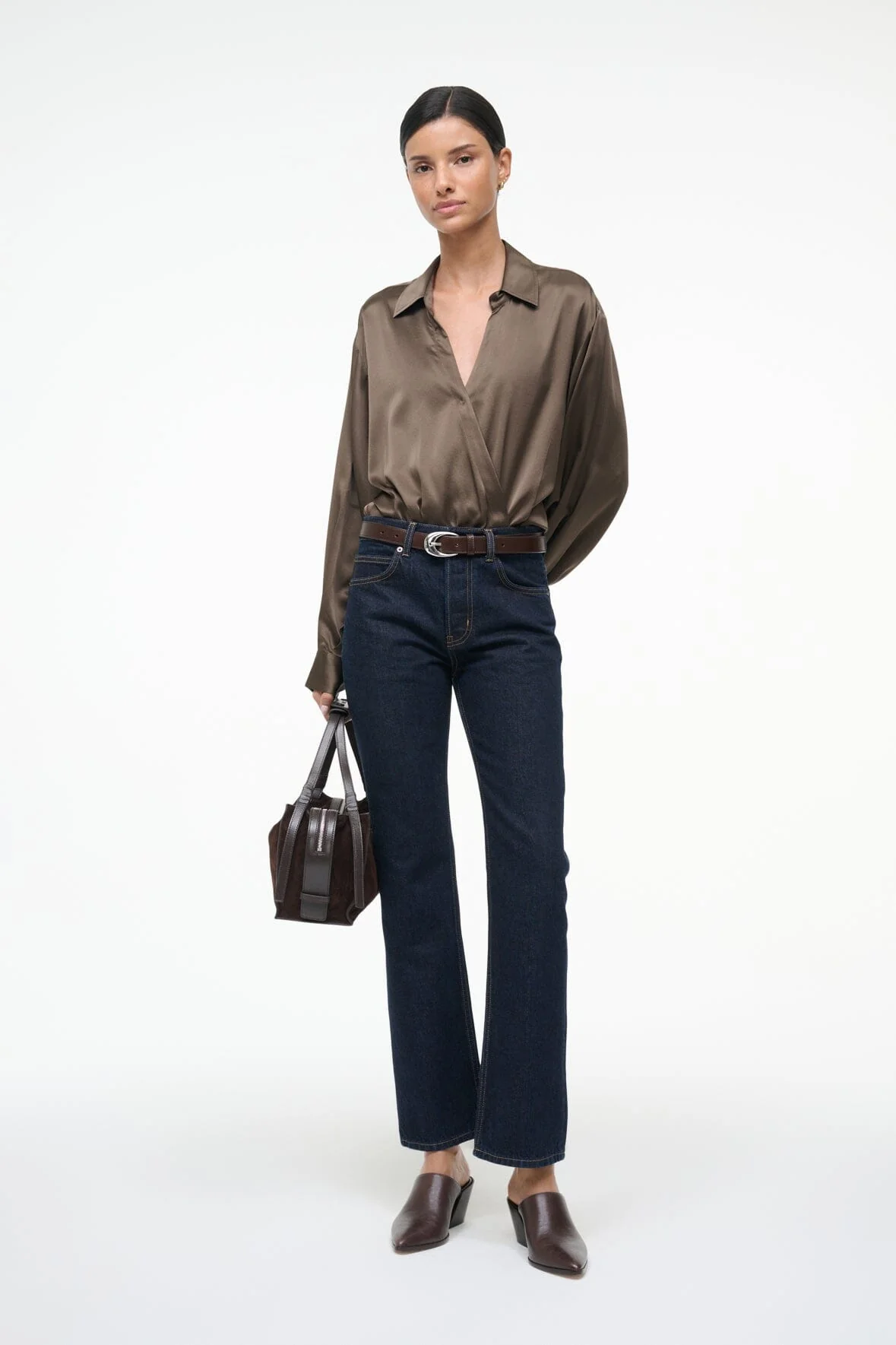 EVE SILK BODYSUIT | TAUPE - Image 2