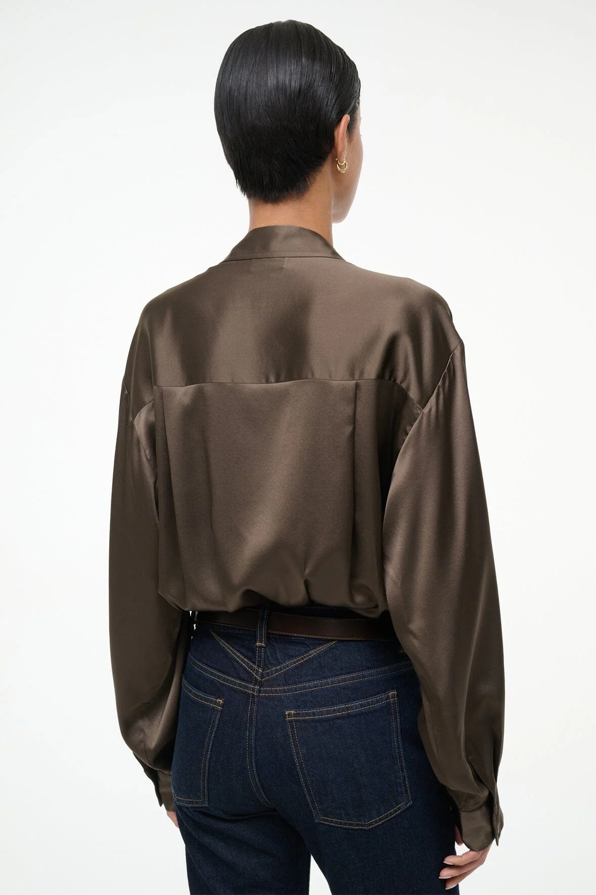 EVE SILK BODYSUIT | TAUPE - Image 3