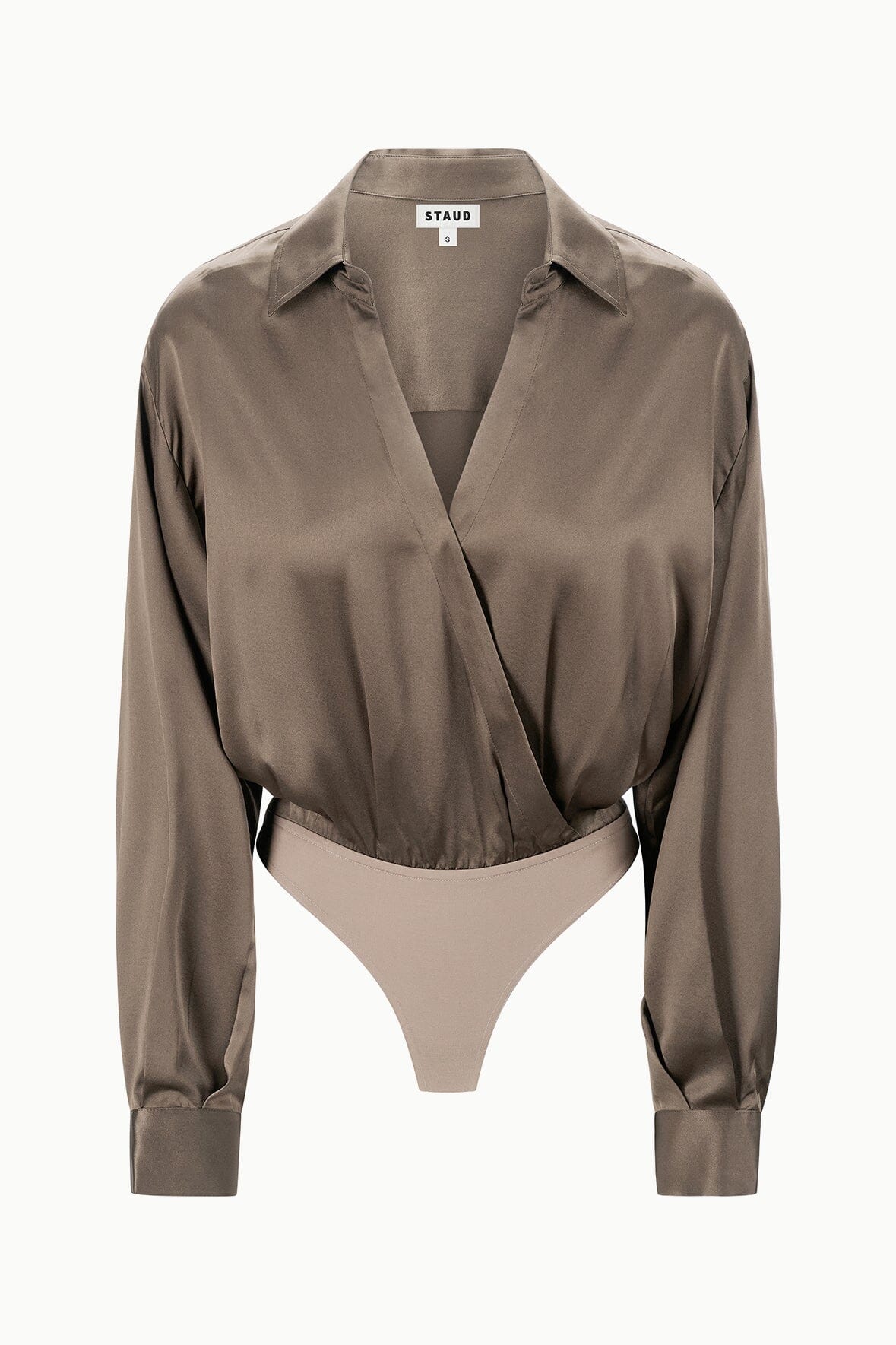 EVE SILK BODYSUIT | TAUPE - Image 5