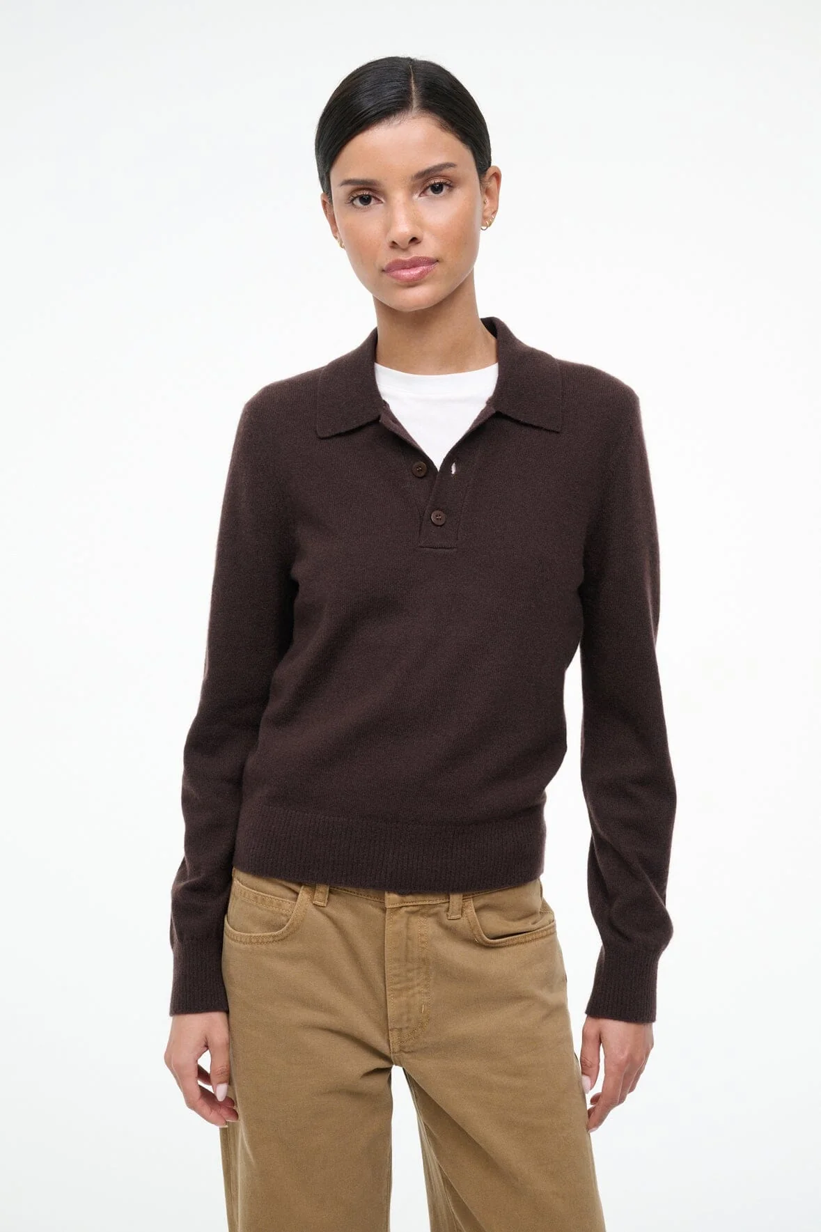 GEMMA CASHMERE SWEATER | DARK CHOCOLATE - Image 2