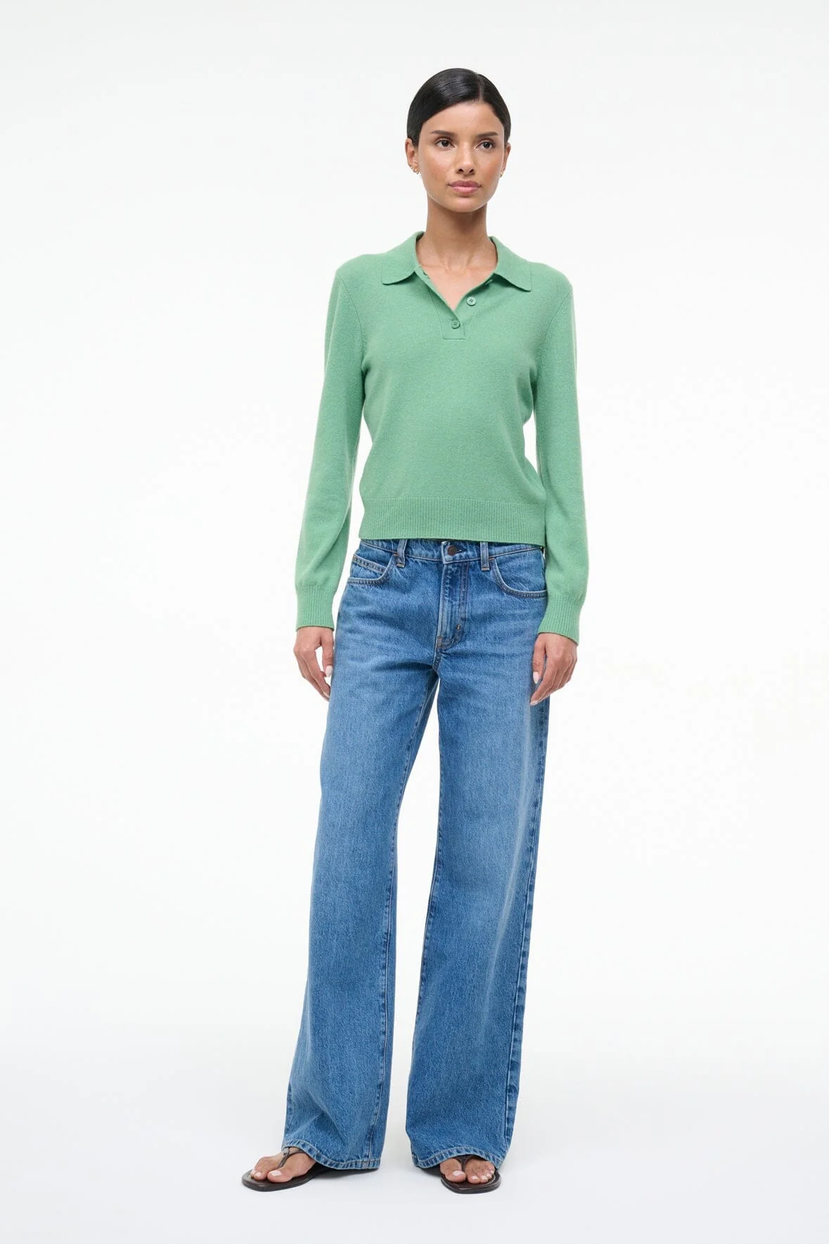 GEMMA CASHMERE SWEATER | LEAF - Image 4
