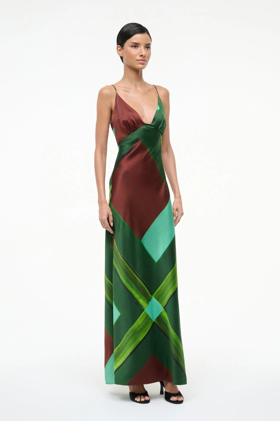 HANK SILK DRESS | EMERALD PRISM - Image 2