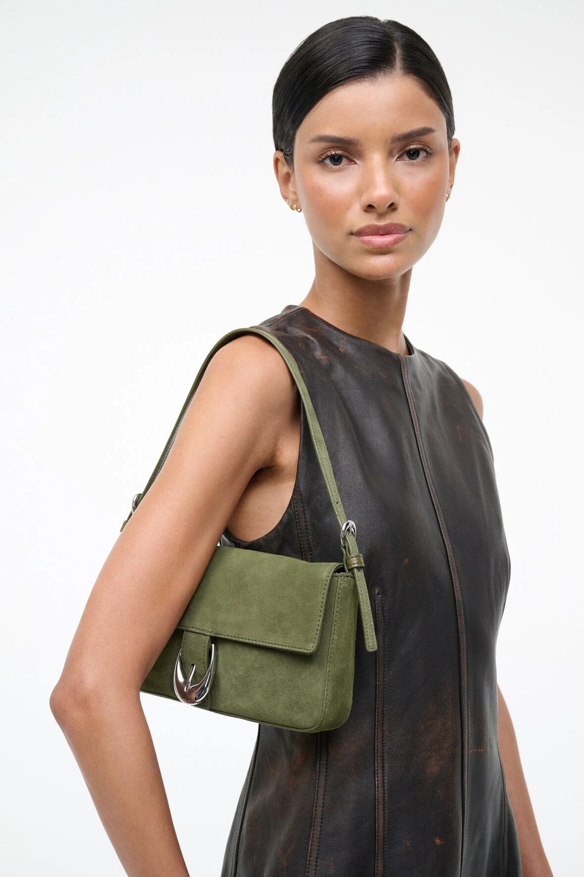 HARLOW BAG | AVOCADO SUEDE - Image 2