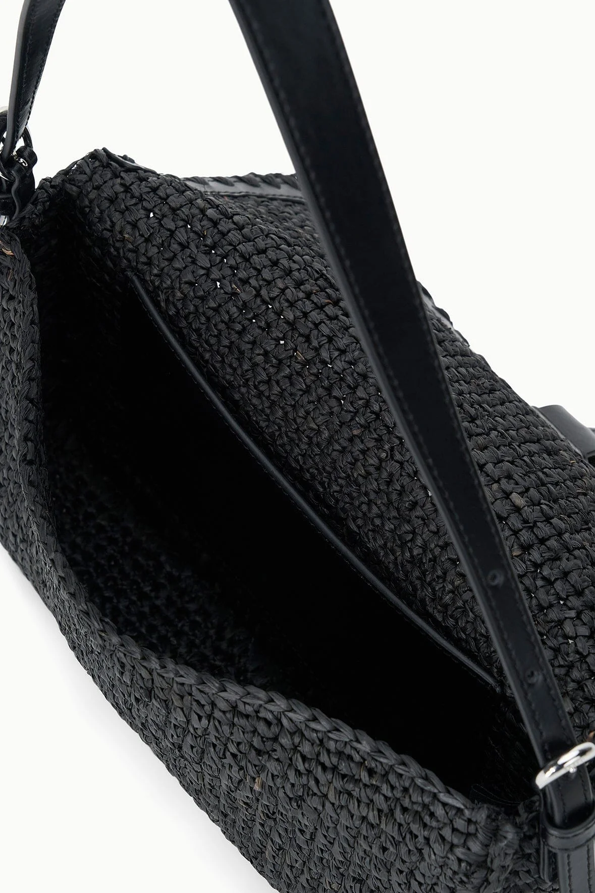 HARLOW RAFFIA BAG | BLACK RAFFIA - Image 6