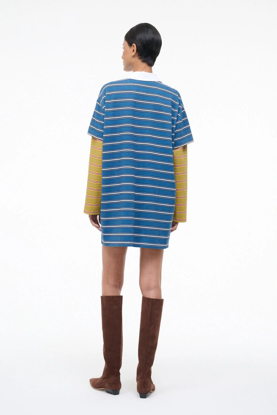 IVAR DRESS | CHARTREUSE STRIPE NAUTIC STRIPE - Image 4