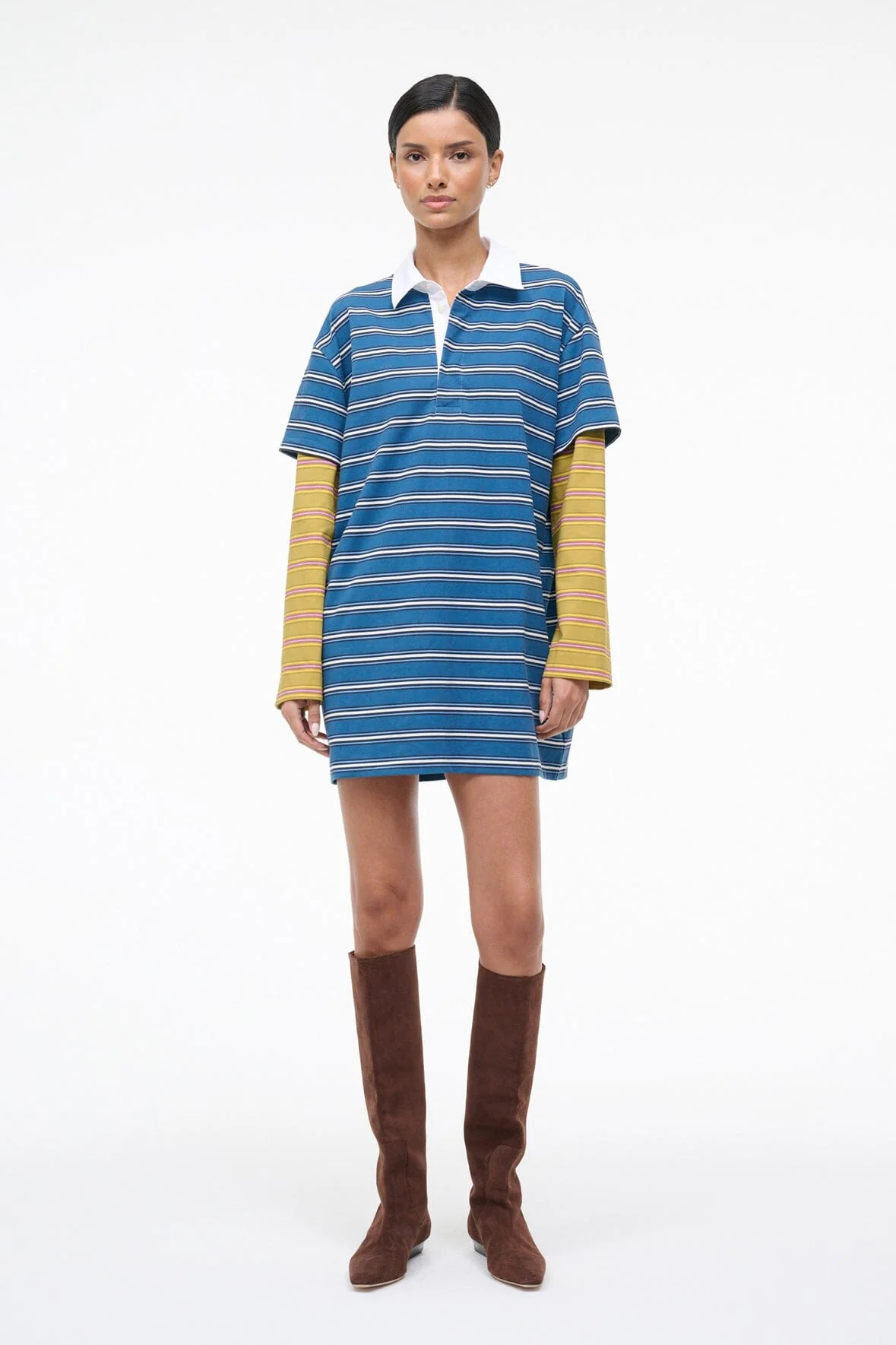 IVAR DRESS | CHARTREUSE STRIPE NAUTIC STRIPE - Image 5
